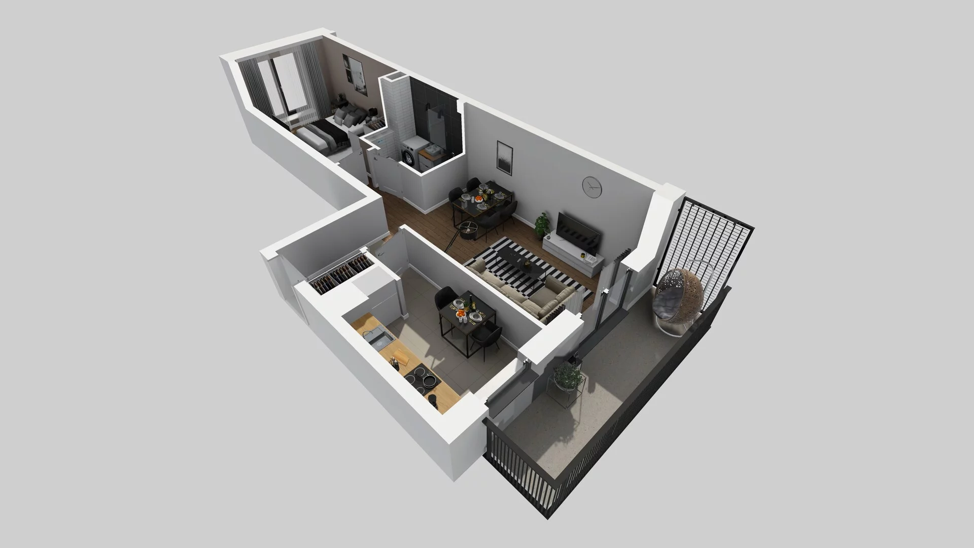 2 pokoje, mieszkanie 47,07 m², piętro 2, oferta nr B/39, Apartamenty nad Oławką 2, Wrocław, Przedmieście Oławskie, Krzyki, ul. Krakowska 98a