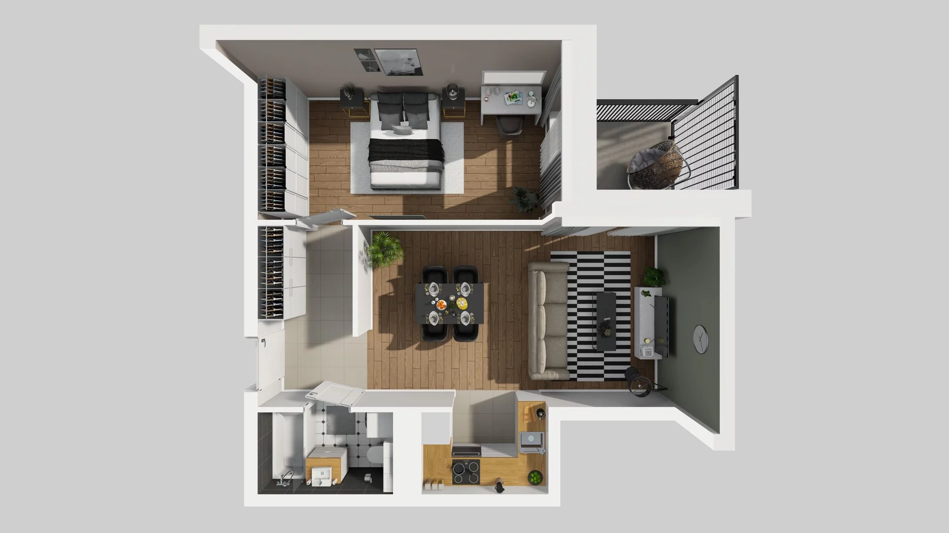 2 pokoje, mieszkanie 50,29 m², piętro 2, oferta nr B/64, Apartamenty nad Oławką 2, Wrocław, Przedmieście Oławskie, Krzyki, ul. Krakowska 98a