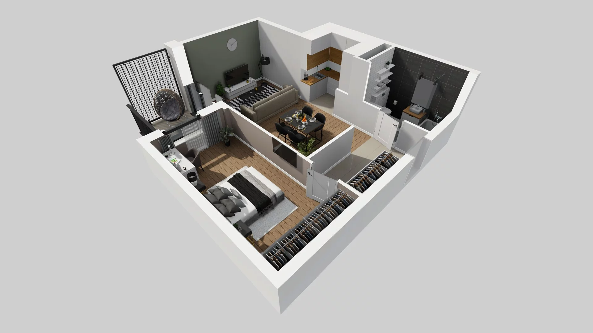 2 pokoje, mieszkanie 50,29 m², piętro 2, oferta nr B/64, Apartamenty nad Oławką 2, Wrocław, Przedmieście Oławskie, Krzyki, ul. Krakowska 98a