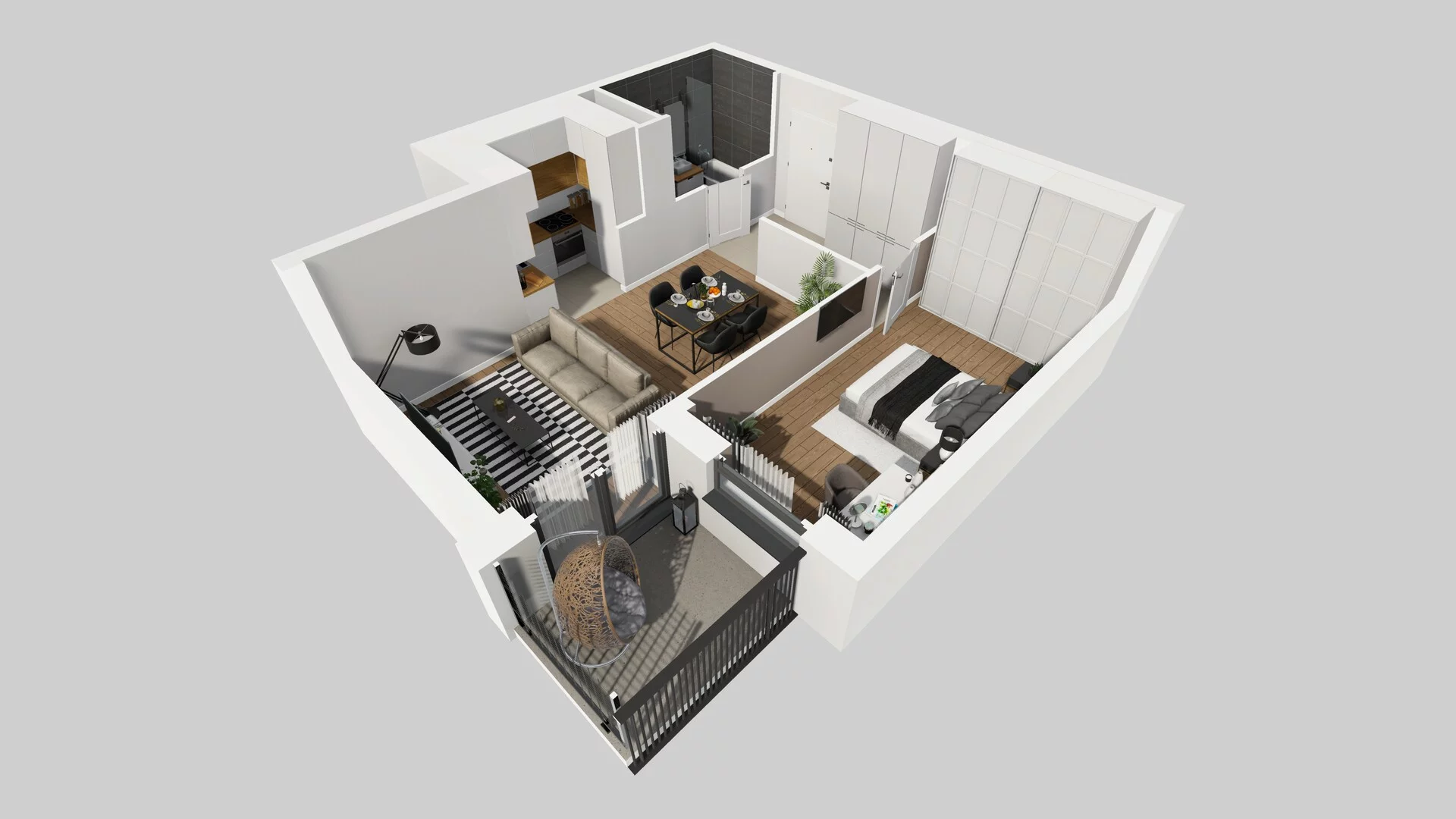 2 pokoje, mieszkanie 50,29 m², piętro 2, oferta nr B/64, Apartamenty nad Oławką 2, Wrocław, Przedmieście Oławskie, Krzyki, ul. Krakowska 98a