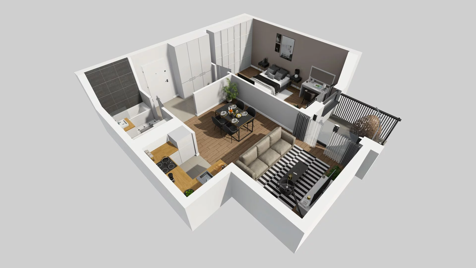 2 pokoje, mieszkanie 50,29 m², piętro 2, oferta nr B/64, Apartamenty nad Oławką 2, Wrocław, Przedmieście Oławskie, Krzyki, ul. Krakowska 98a