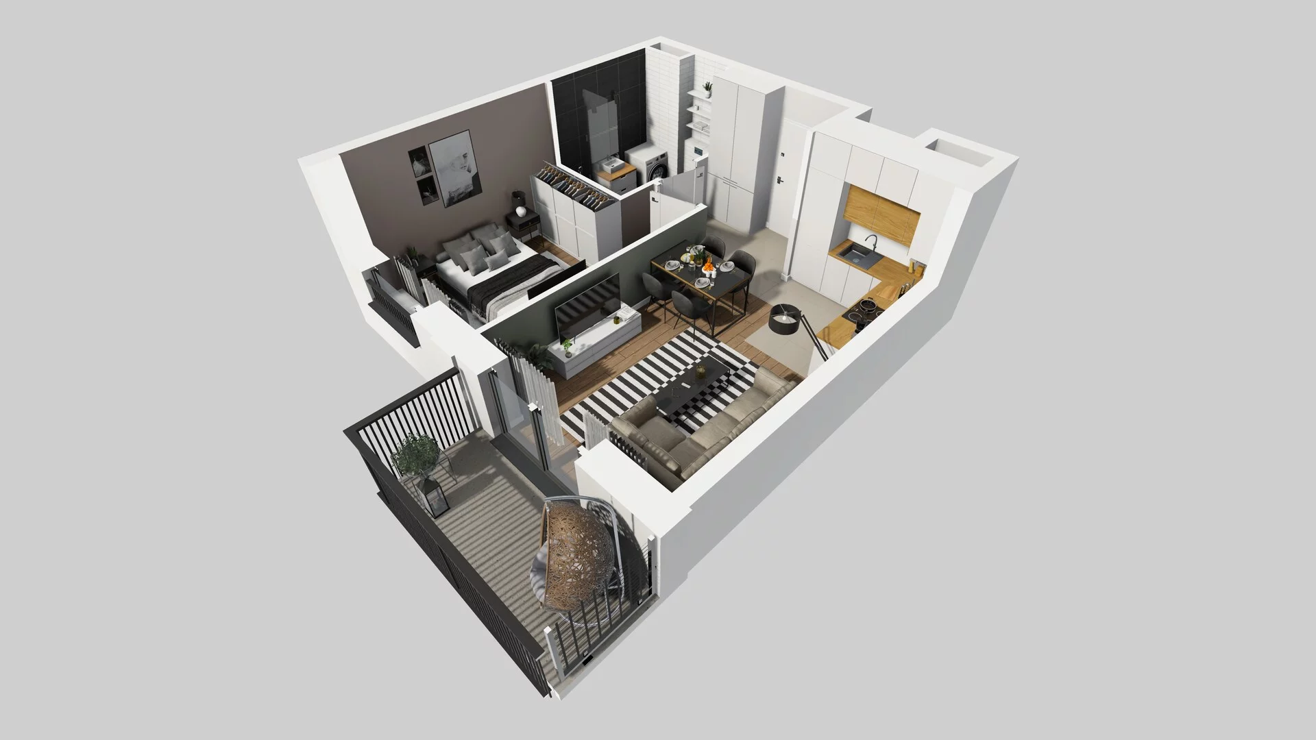 2 pokoje, mieszkanie 35,94 m², piętro 2, oferta nr B/66, Apartamenty nad Oławką 2, Wrocław, Przedmieście Oławskie, Krzyki, ul. Krakowska 98a