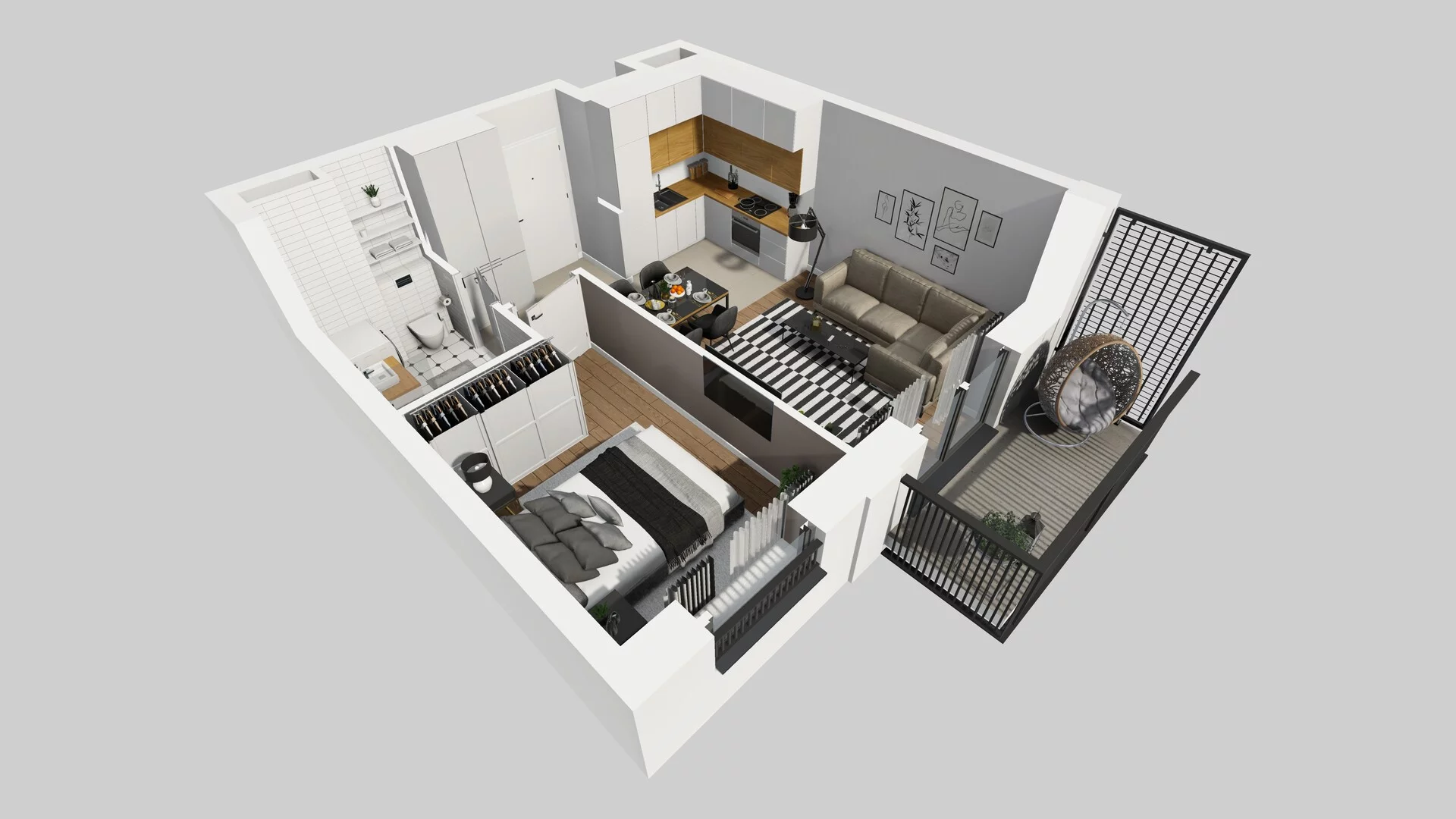 2 pokoje, mieszkanie 35,94 m², piętro 2, oferta nr B/66, Apartamenty nad Oławką 2, Wrocław, Przedmieście Oławskie, Krzyki, ul. Krakowska 98a