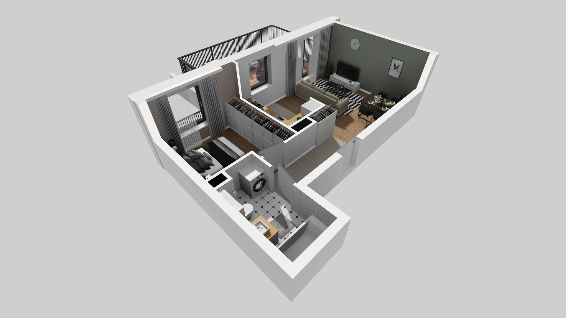 2 pokoje, mieszkanie 41,74 m², piętro 2, oferta nr B/92, Apartamenty nad Oławką 2, Wrocław, Przedmieście Oławskie, Krzyki, ul. Krakowska 98a