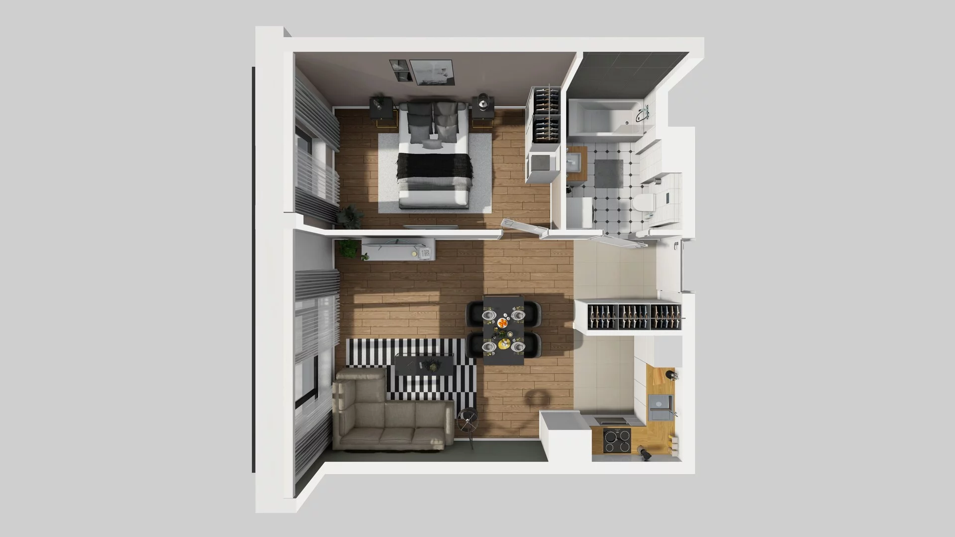 2 pokoje, mieszkanie 46,61 m², piętro 2, oferta nr B/119, Apartamenty nad Oławką 2, Wrocław, Przedmieście Oławskie, Krzyki, ul. Krakowska 98a