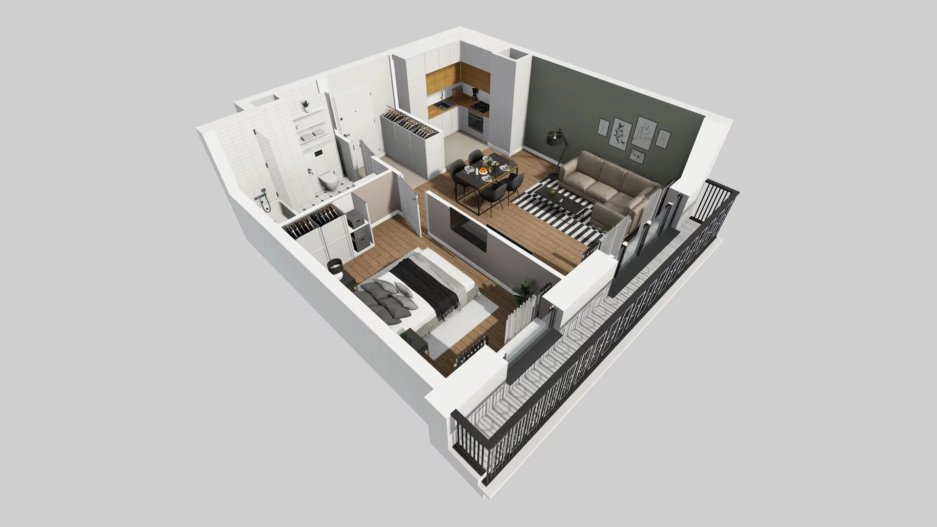2 pokoje, mieszkanie 46,61 m², piętro 2, oferta nr B/119, Apartamenty nad Oławką 2, Wrocław, Przedmieście Oławskie, Krzyki, ul. Krakowska 98a