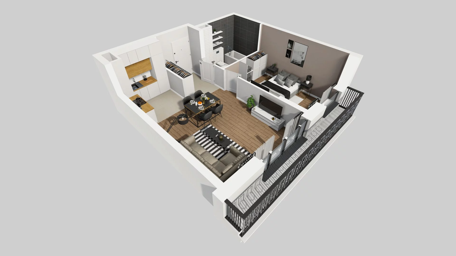 2 pokoje, mieszkanie 45,66 m², piętro 2, oferta nr B/120, Apartamenty nad Oławką 2, Wrocław, Przedmieście Oławskie, Krzyki, ul. Krakowska 98a