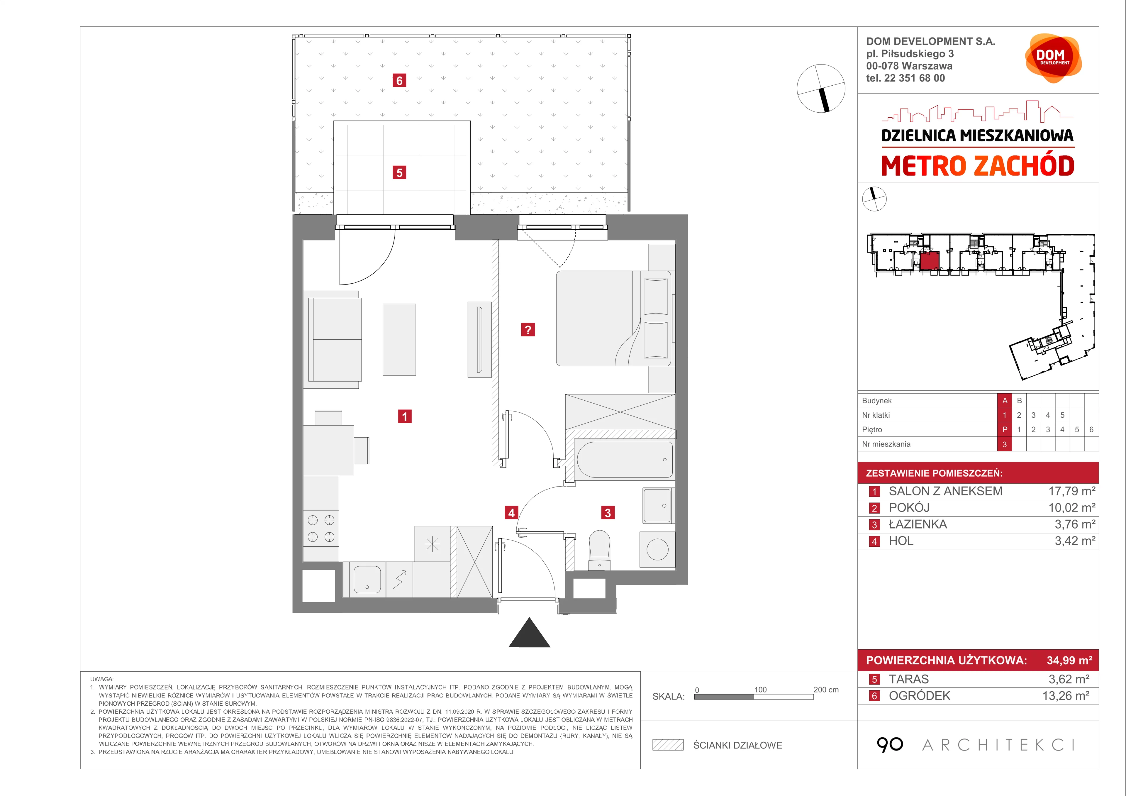 Mieszkanie 34,99 m², parter, oferta nr A/3, Metro Zachód etap 13, Warszawa, Bemowo, Chrzanów, ul. Lazurowa