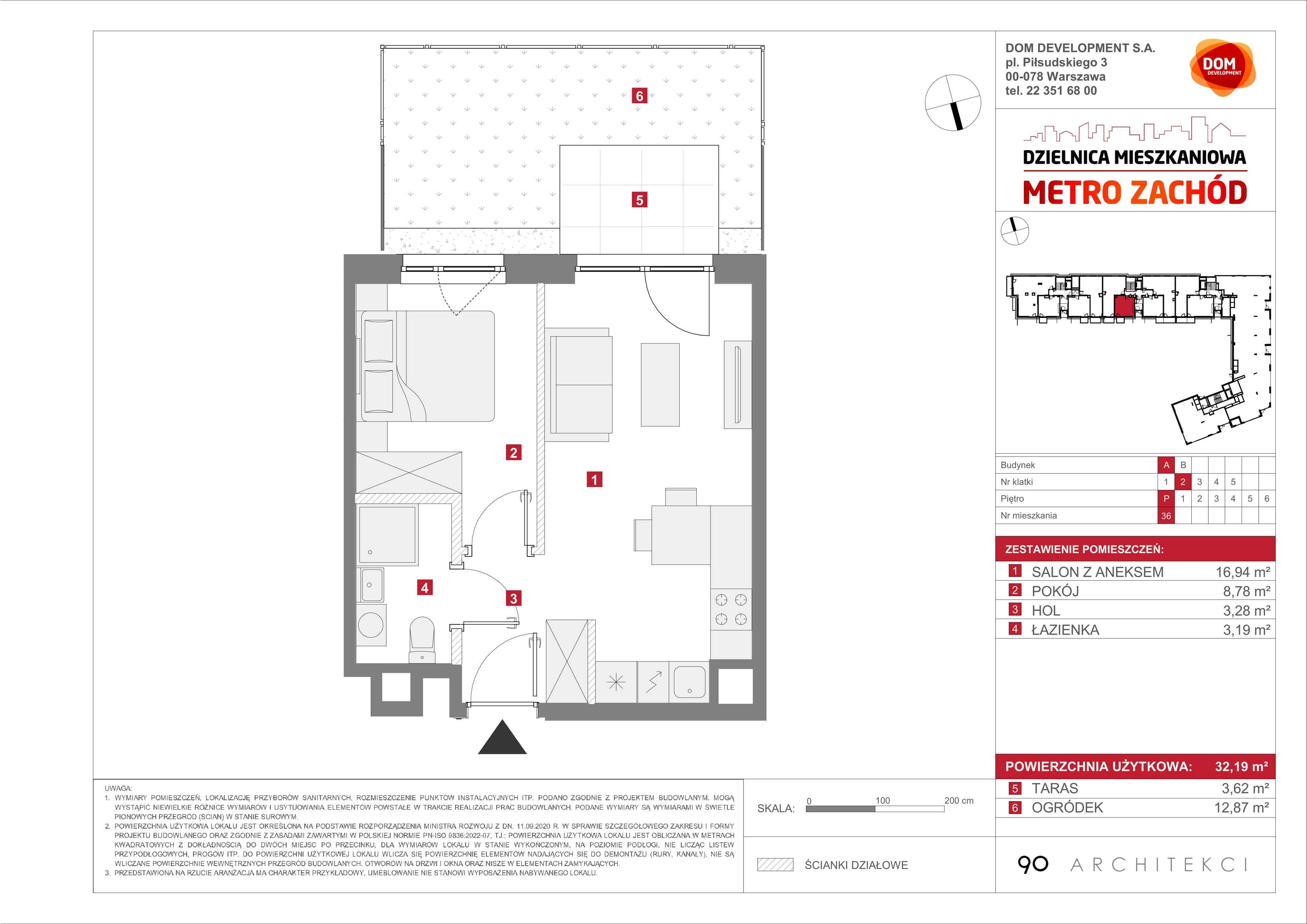 Mieszkanie 32,19 m², parter, oferta nr A/36, Metro Zachód etap 13, Warszawa, Bemowo, Chrzanów, ul. Lazurowa