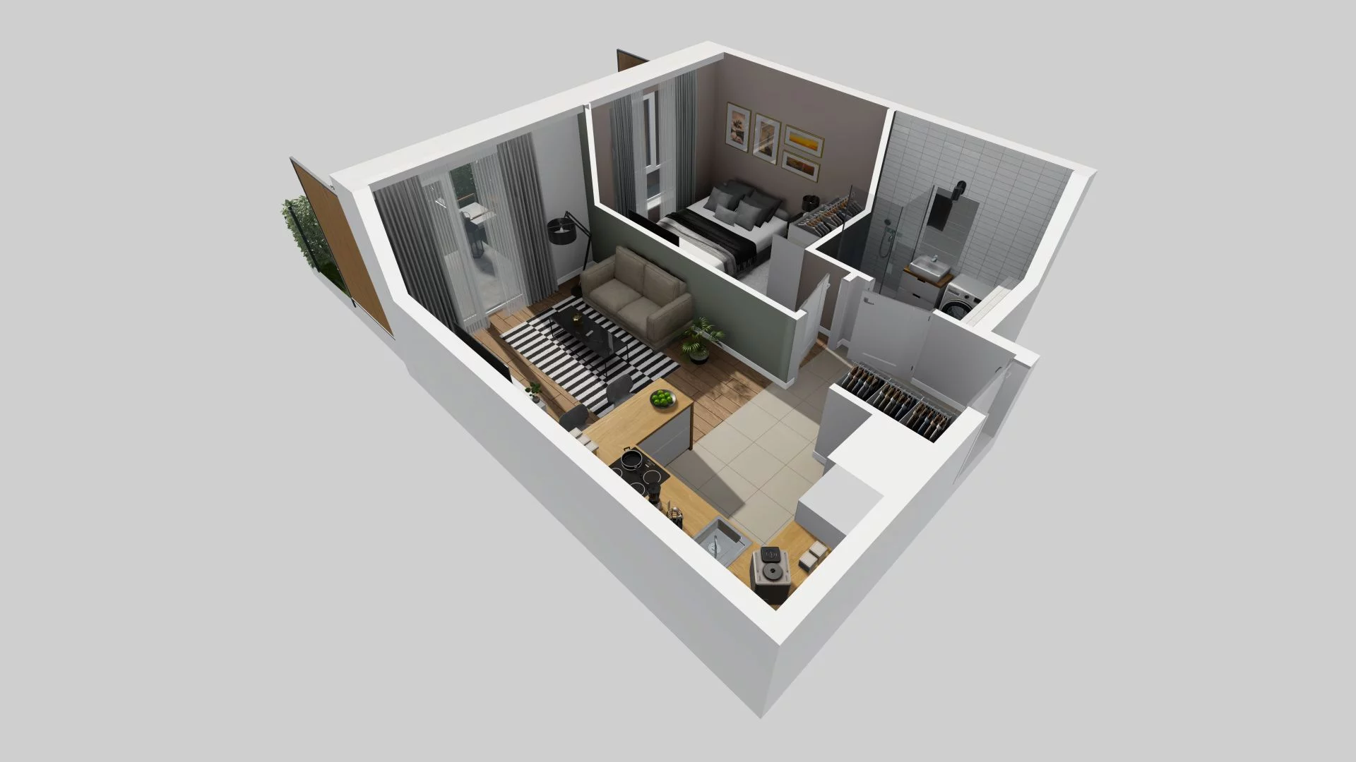 2 pokoje, mieszkanie 32,55 m², parter, oferta nr A/37, Metro Zachód etap 13, Warszawa, Bemowo, Chrzanów, ul. Lazurowa