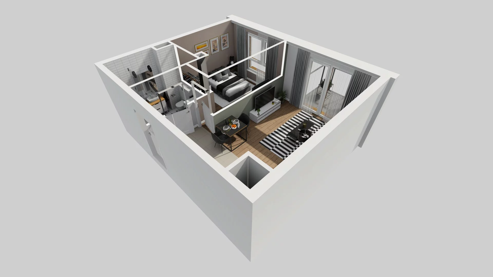 2 pokoje, mieszkanie 37,82 m², piętro 1, oferta nr C/3, Apartamenty Literacka 2, Warszawa, Bielany, Piaski, ul. Literacka