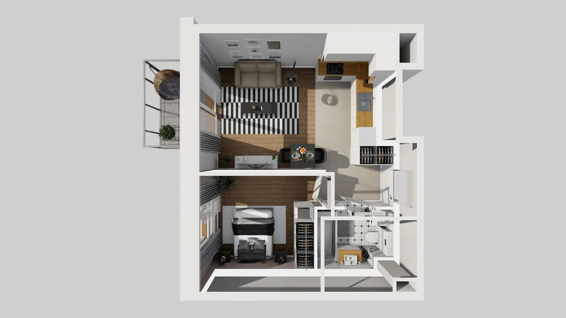 2 pokoje, mieszkanie 36,93 m², piętro 1, oferta nr C/5, Apartamenty Literacka 2, Warszawa, Bielany, Piaski, ul. Literacka