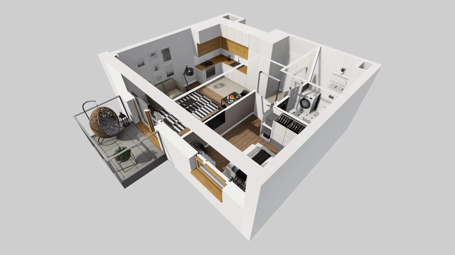 2 pokoje, mieszkanie 36,93 m², piętro 1, oferta nr C/5, Apartamenty Literacka 2, Warszawa, Bielany, Piaski, ul. Literacka