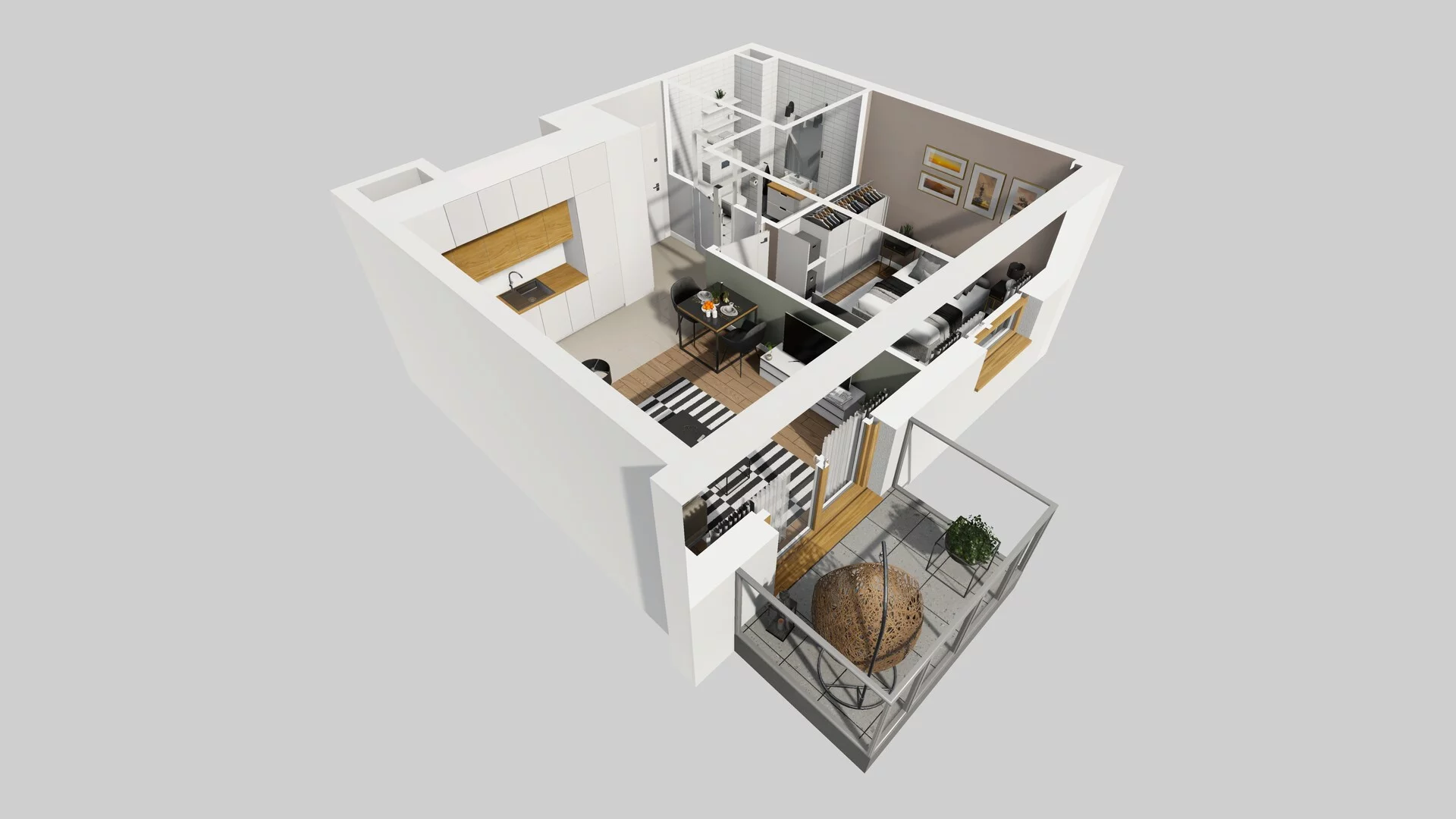 2 pokoje, mieszkanie 36,93 m², piętro 1, oferta nr C/5, Apartamenty Literacka 2, Warszawa, Bielany, Piaski, ul. Literacka