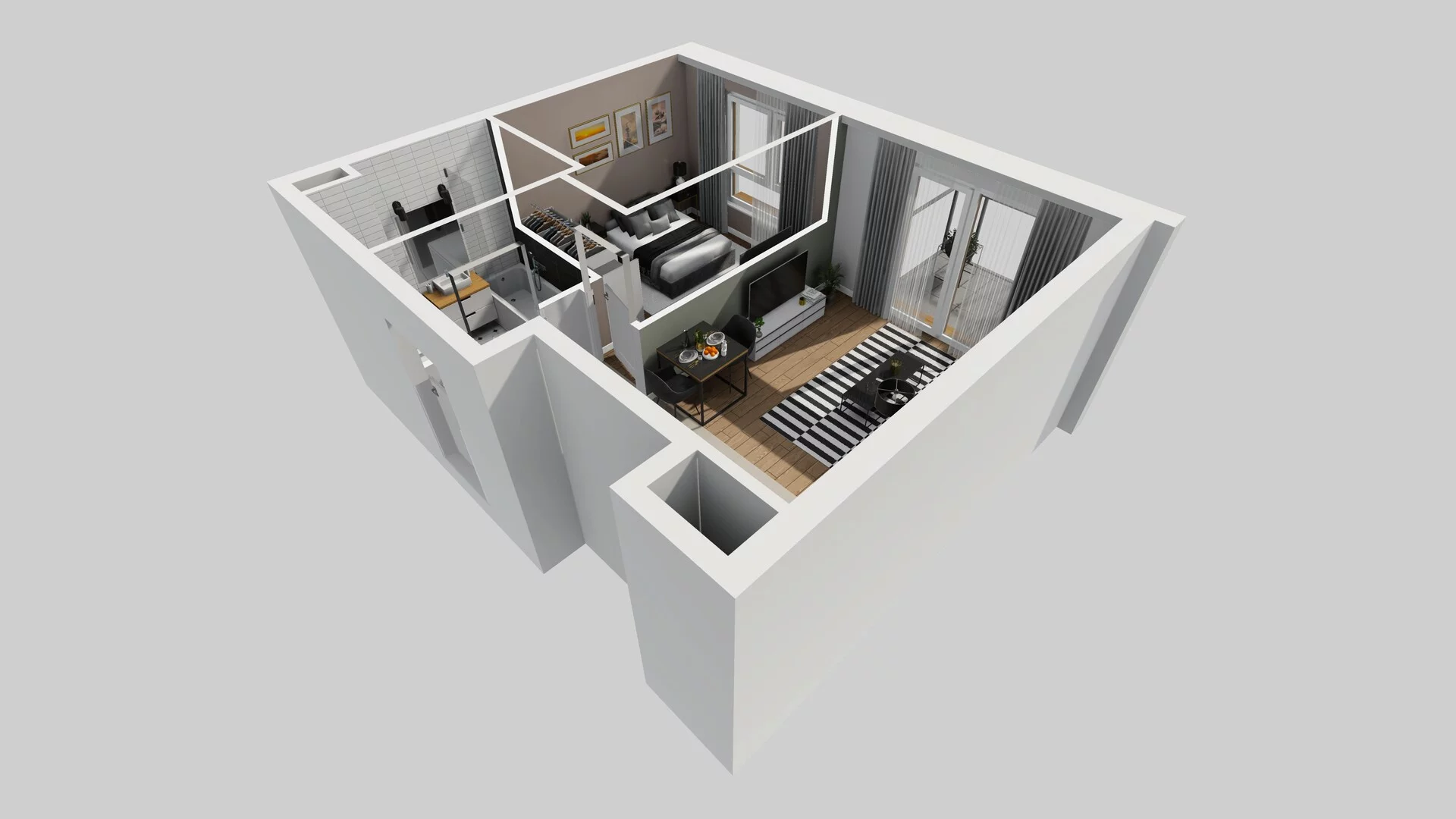 2 pokoje, mieszkanie 36,93 m², piętro 1, oferta nr C/6, Apartamenty Literacka 2, Warszawa, Bielany, Piaski, ul. Literacka