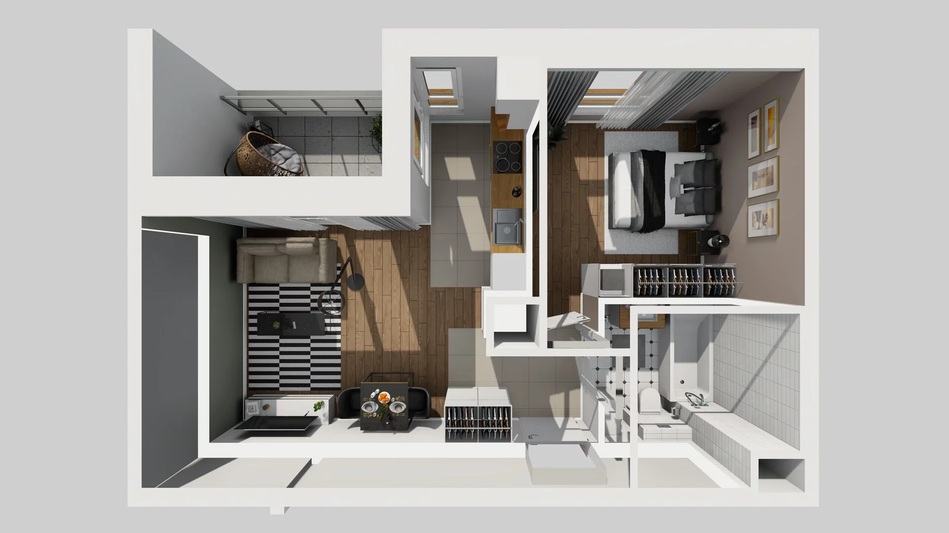 2 pokoje, mieszkanie 37,89 m², piętro 1, oferta nr C/8, Apartamenty Literacka 2, Warszawa, Bielany, Piaski, ul. Literacka