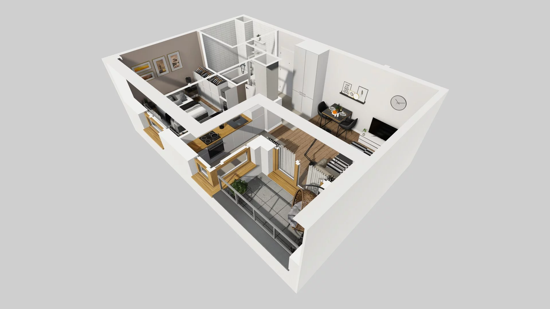 2 pokoje, mieszkanie 37,89 m², piętro 1, oferta nr C/8, Apartamenty Literacka 2, Warszawa, Bielany, Piaski, ul. Literacka