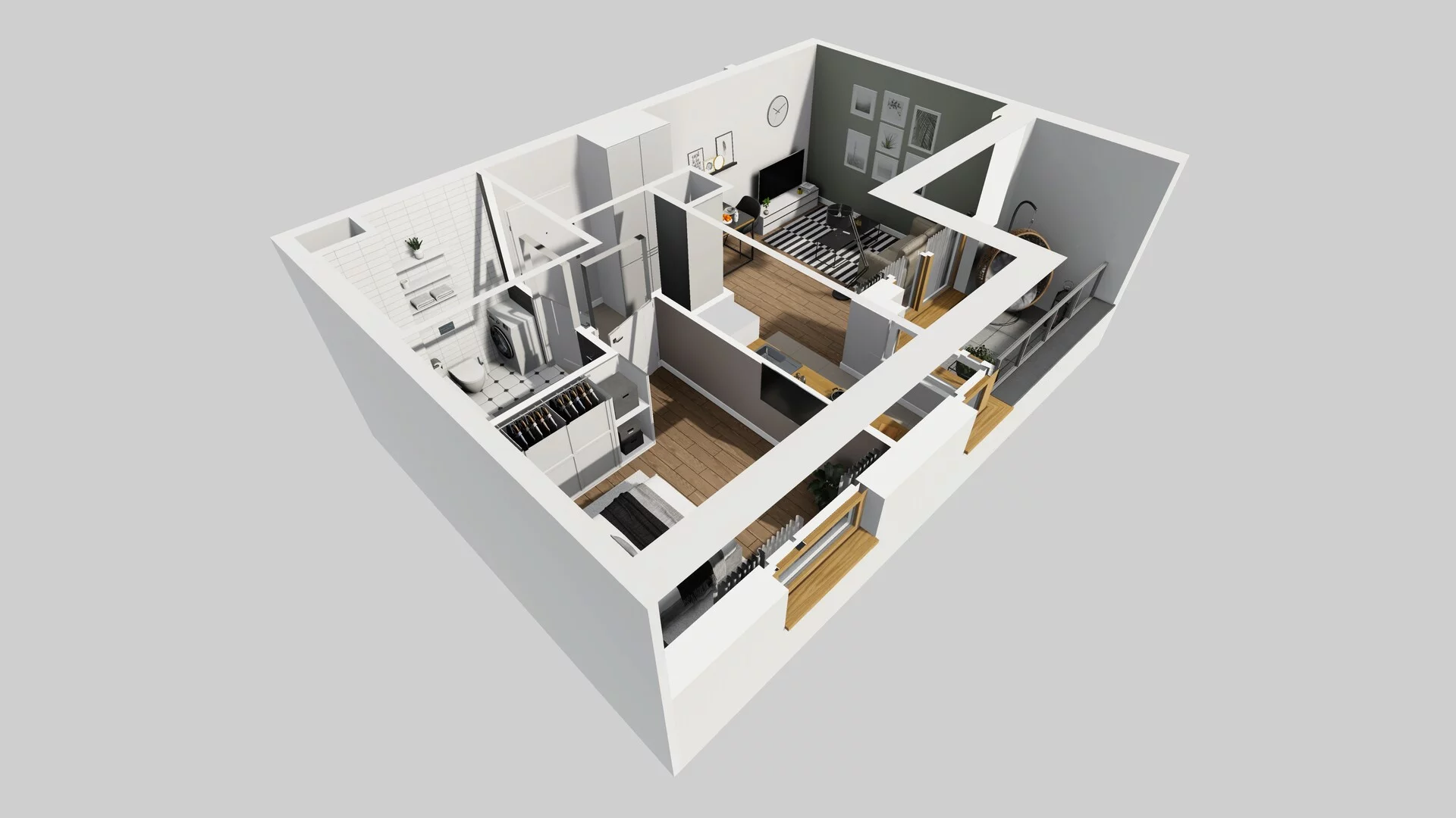 2 pokoje, mieszkanie 37,89 m², piętro 1, oferta nr C/8, Apartamenty Literacka 2, Warszawa, Bielany, Piaski, ul. Literacka