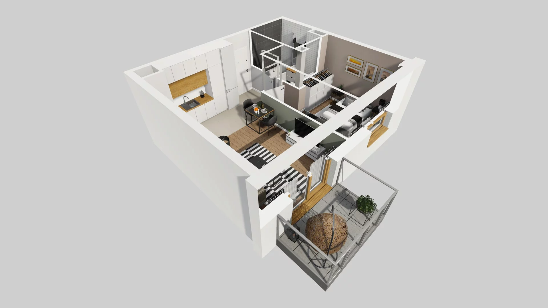 2 pokoje, mieszkanie 37,82 m², piętro 2, oferta nr C/13, Apartamenty Literacka 2, Warszawa, Bielany, Piaski, ul. Literacka