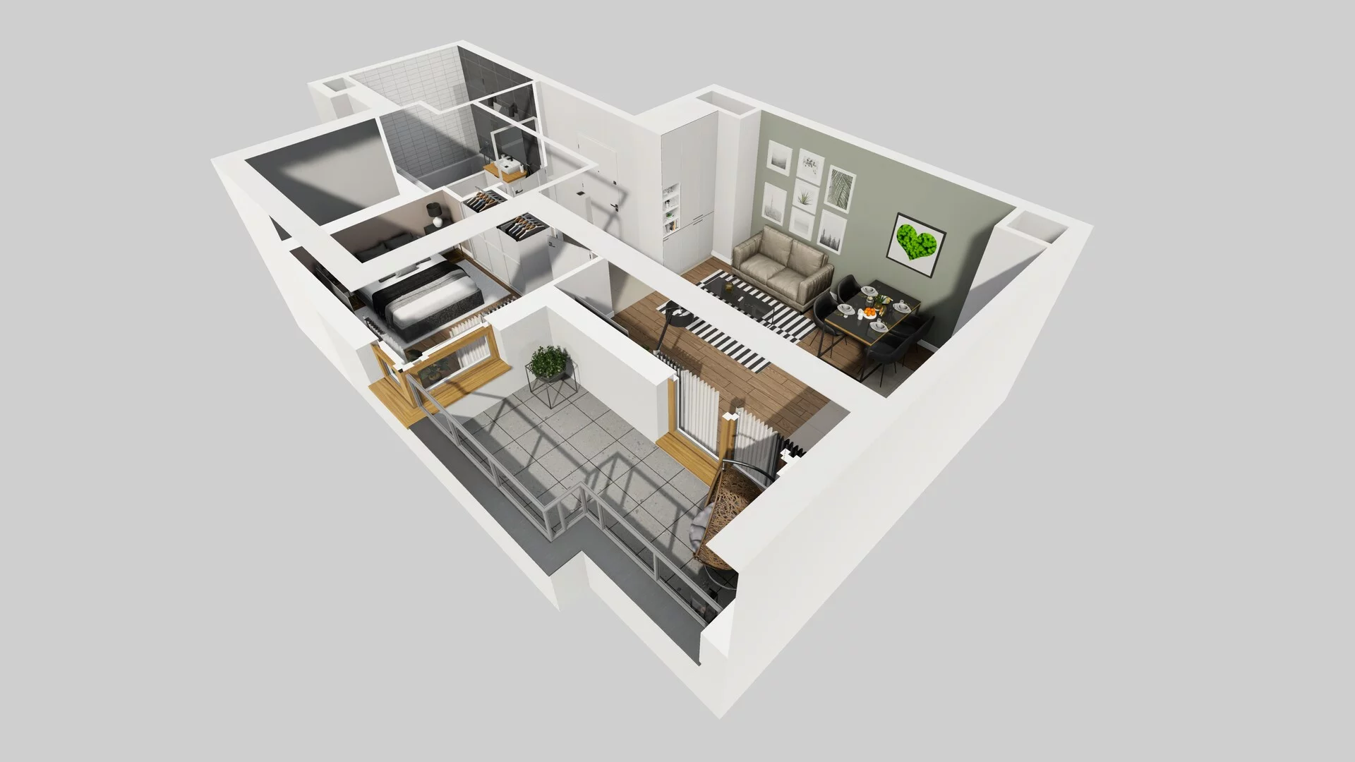 2 pokoje, mieszkanie 40,90 m², piętro 2, oferta nr C/20, Apartamenty Literacka 2, Warszawa, Bielany, Piaski, ul. Literacka
