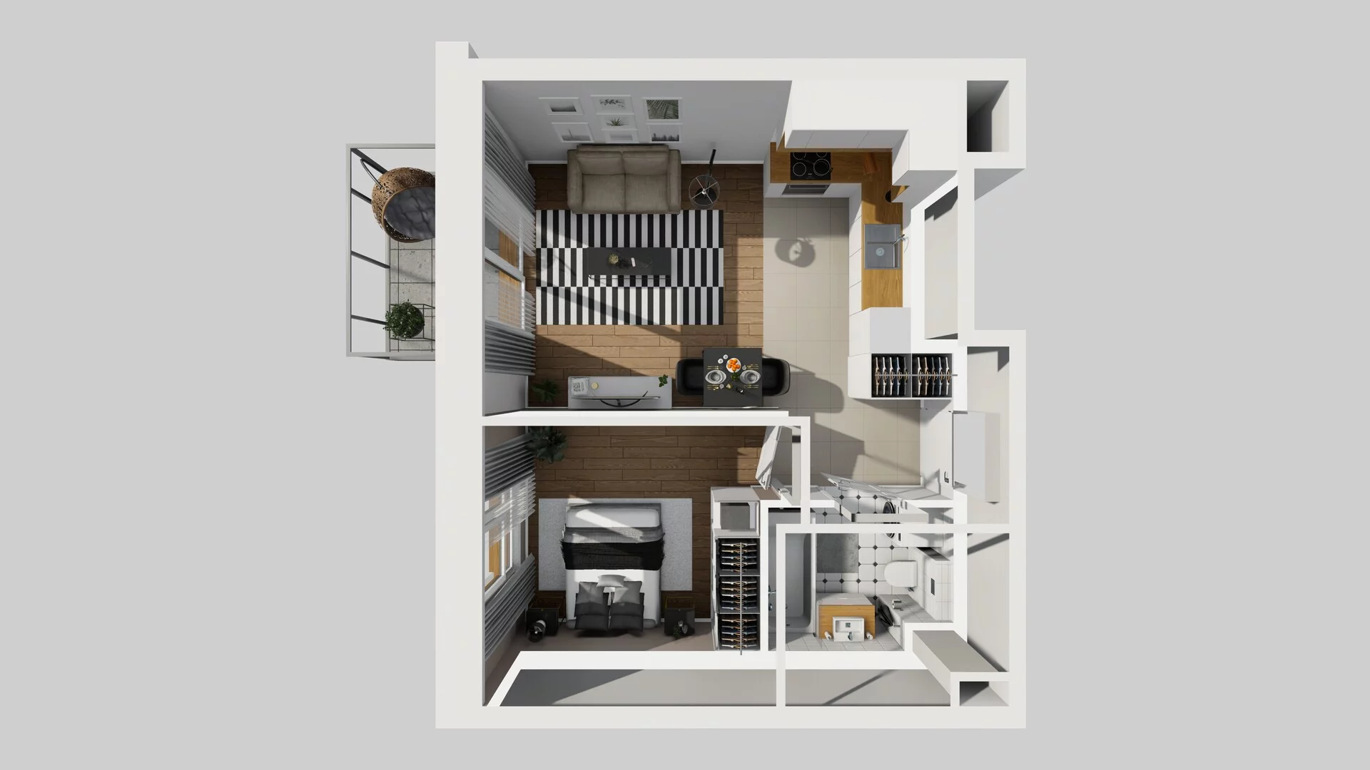 2 pokoje, mieszkanie 37,13 m², piętro 3, oferta nr C/25, Apartamenty Literacka 2, Warszawa, Bielany, Piaski, ul. Literacka