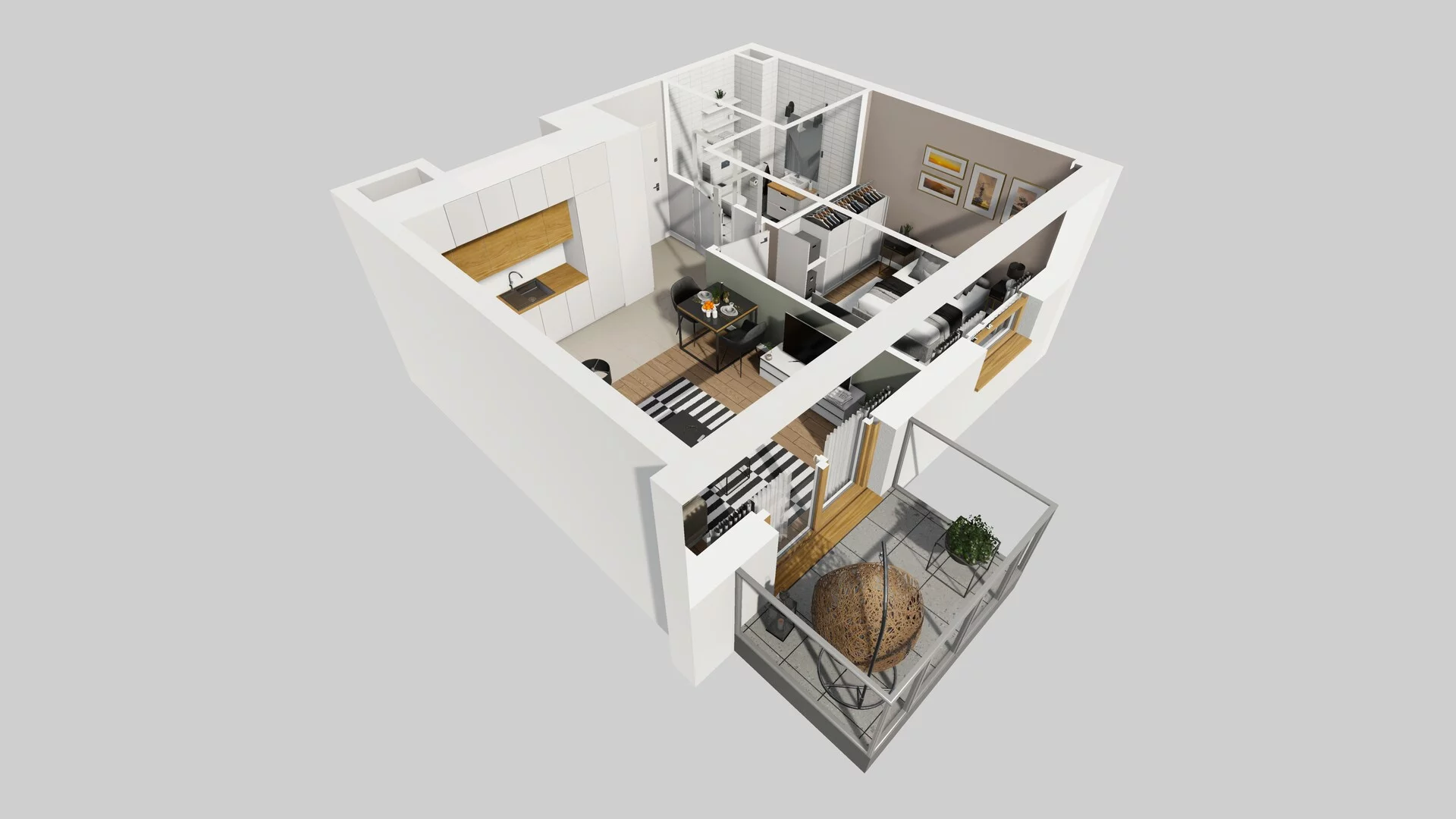 2 pokoje, mieszkanie 37,13 m², piętro 3, oferta nr C/25, Apartamenty Literacka 2, Warszawa, Bielany, Piaski, ul. Literacka