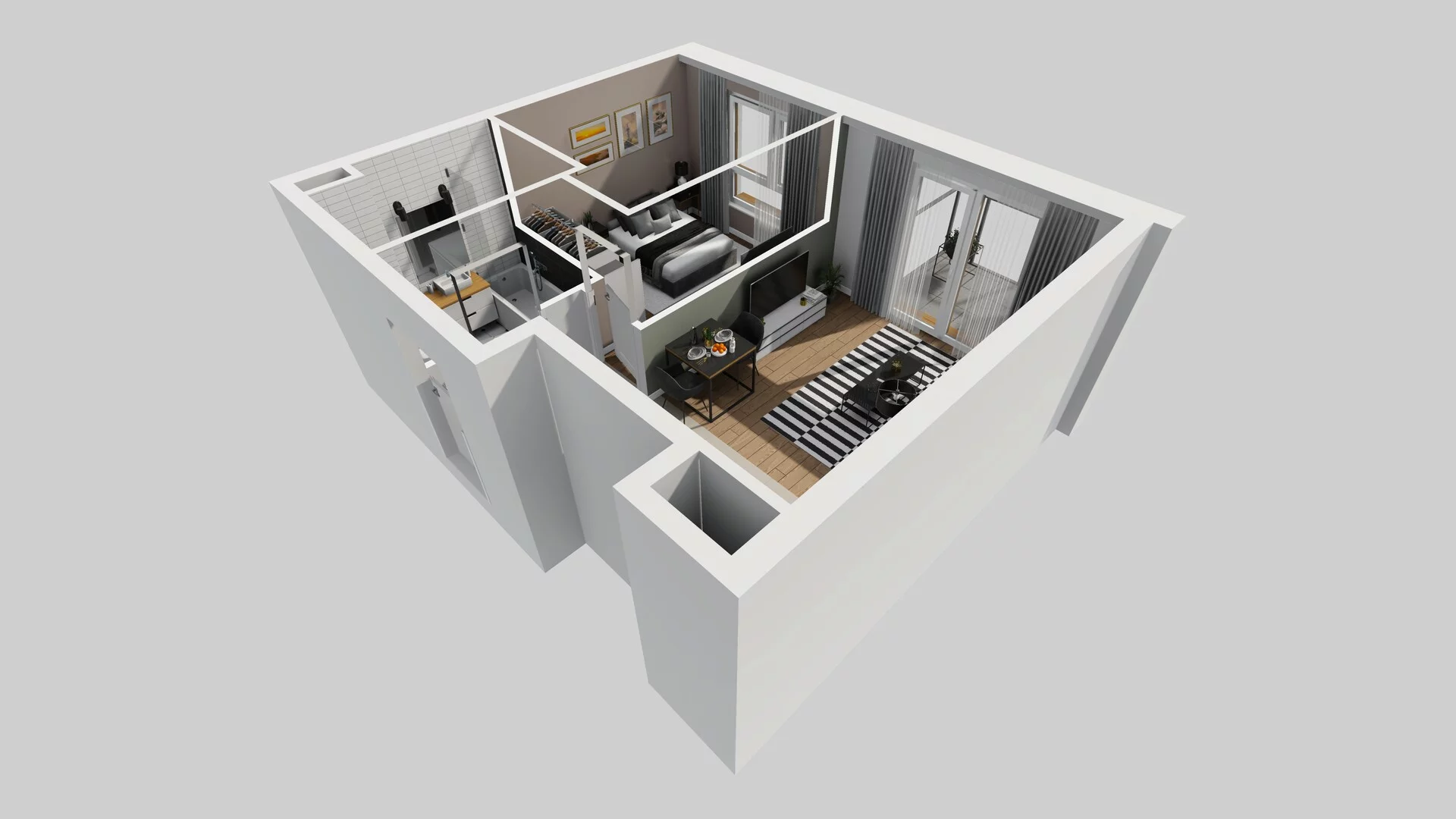 2 pokoje, mieszkanie 37,13 m², piętro 3, oferta nr C/25, Apartamenty Literacka 2, Warszawa, Bielany, Piaski, ul. Literacka