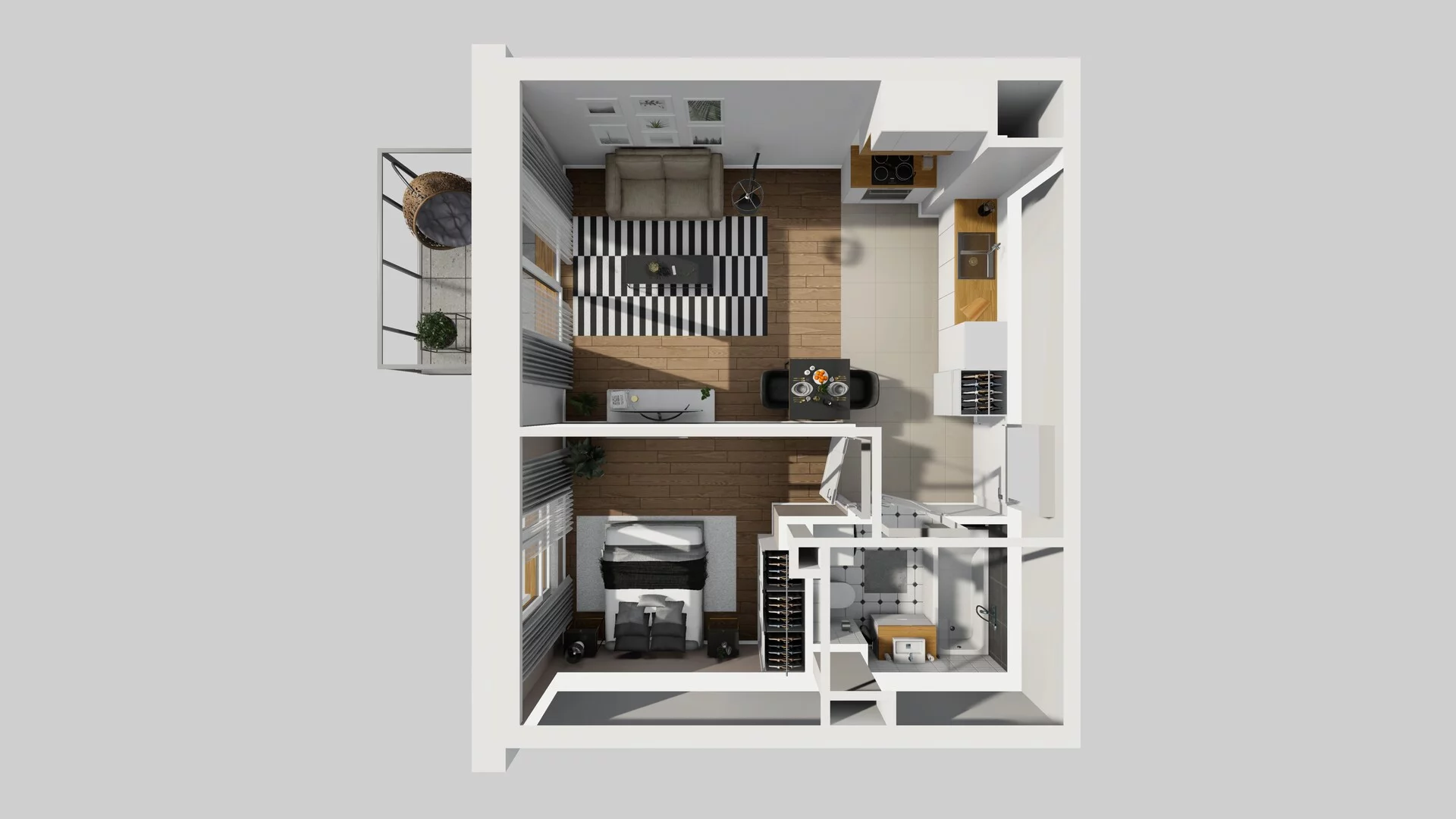 2 pokoje, mieszkanie 37,93 m², piętro 4, oferta nr C/33, Apartamenty Literacka 2, Warszawa, Bielany, Piaski, ul. Literacka