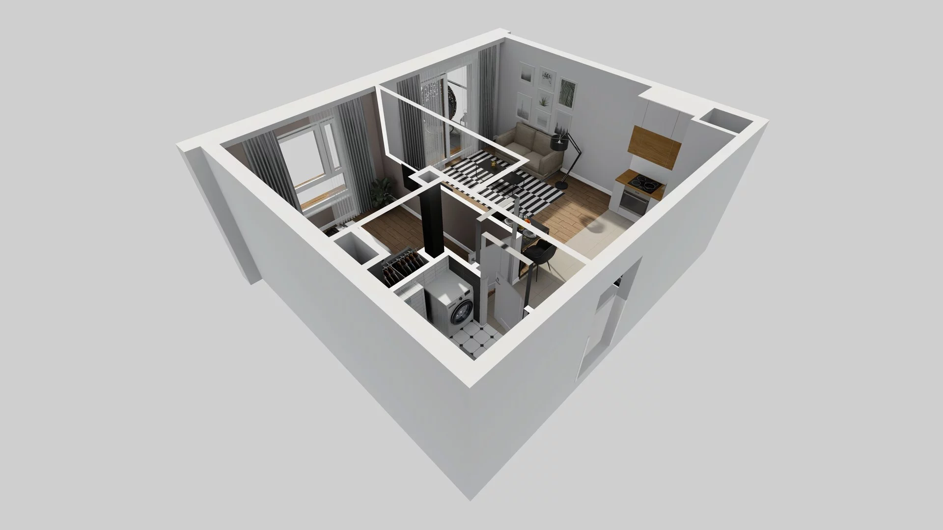 2 pokoje, mieszkanie 37,93 m², piętro 4, oferta nr C/33, Apartamenty Literacka 2, Warszawa, Bielany, Piaski, ul. Literacka
