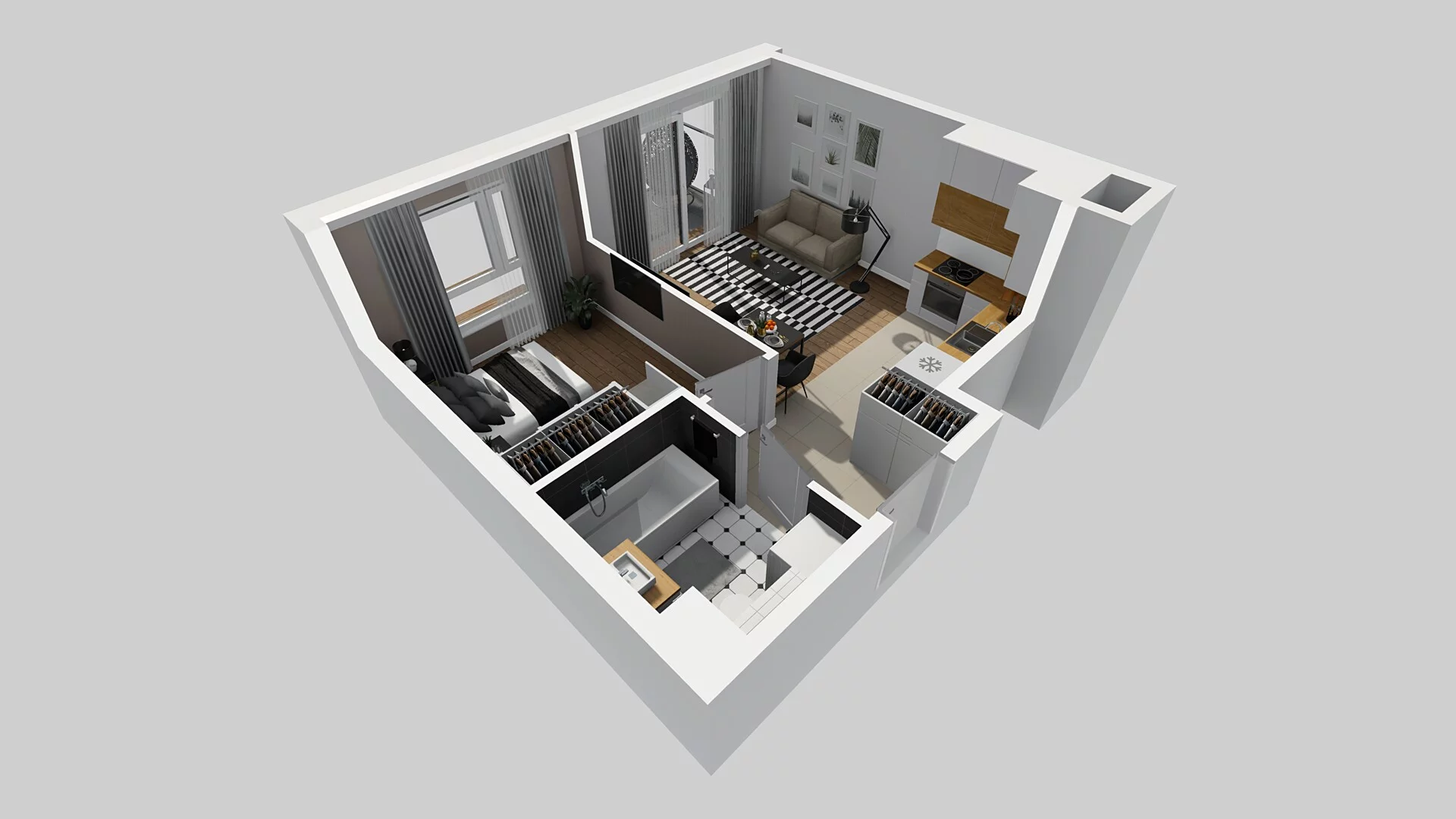 2 pokoje, mieszkanie 37,13 m², piętro 4, oferta nr C/35, Apartamenty Literacka 2, Warszawa, Bielany, Piaski, ul. Literacka