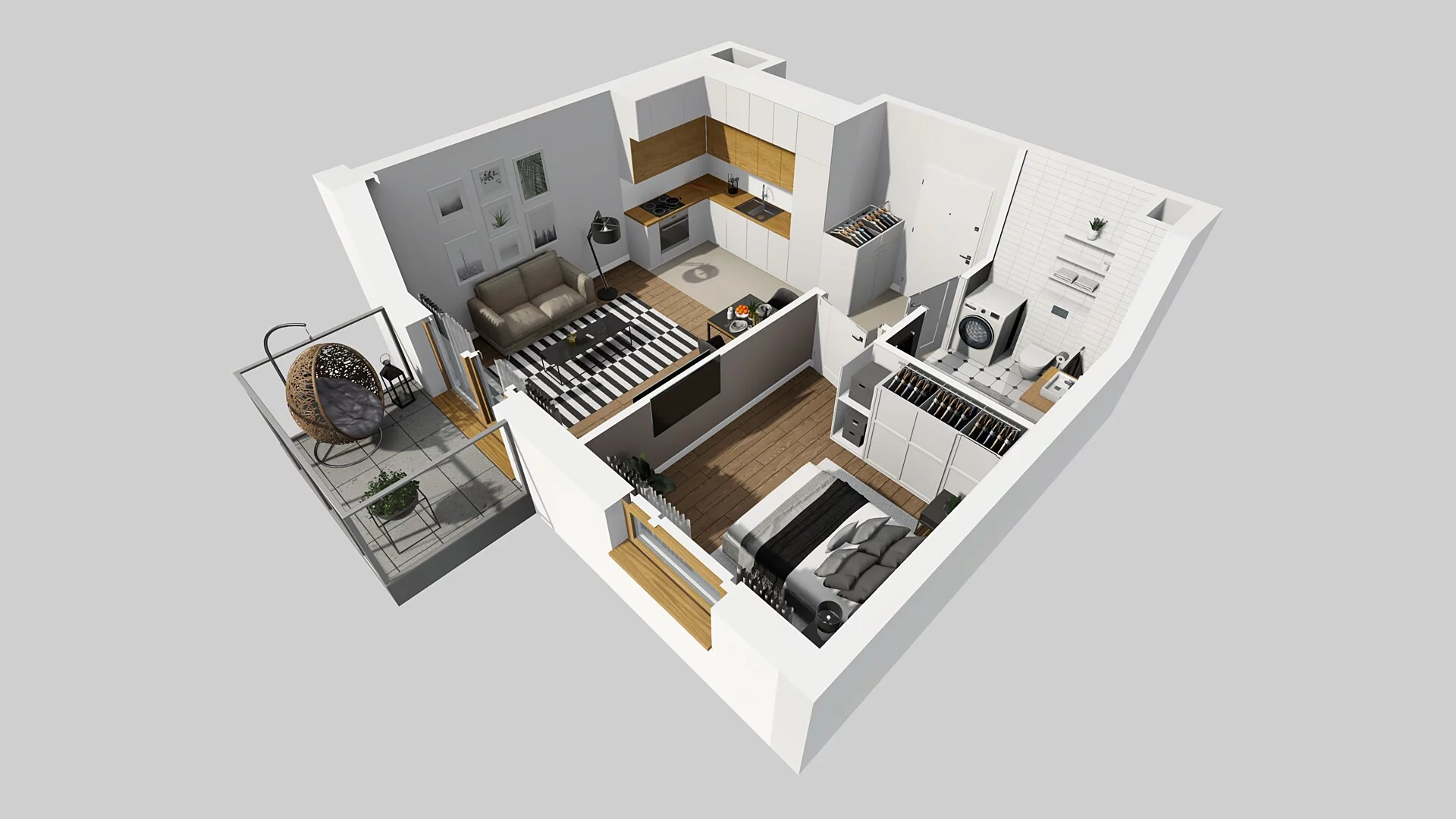 2 pokoje, mieszkanie 37,13 m², piętro 4, oferta nr C/35, Apartamenty Literacka 2, Warszawa, Bielany, Piaski, ul. Literacka
