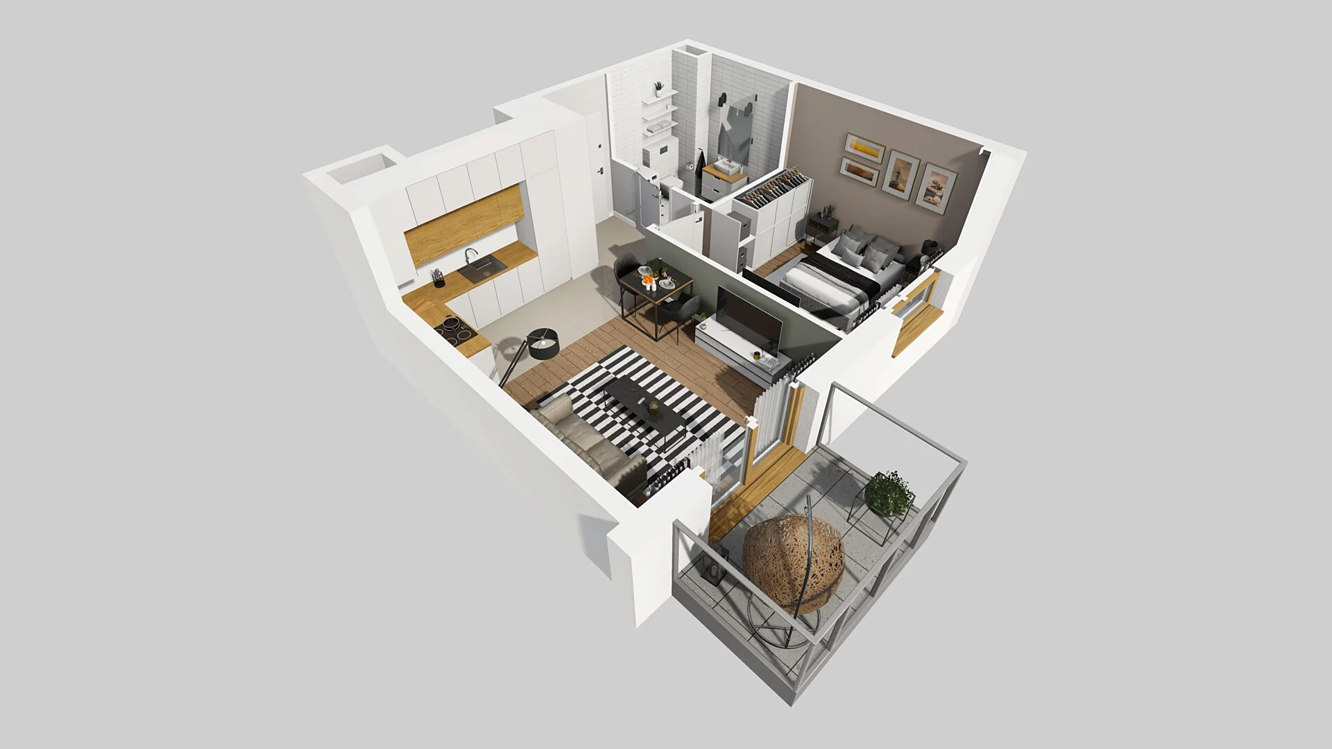 2 pokoje, mieszkanie 37,13 m², piętro 4, oferta nr C/35, Apartamenty Literacka 2, Warszawa, Bielany, Piaski, ul. Literacka