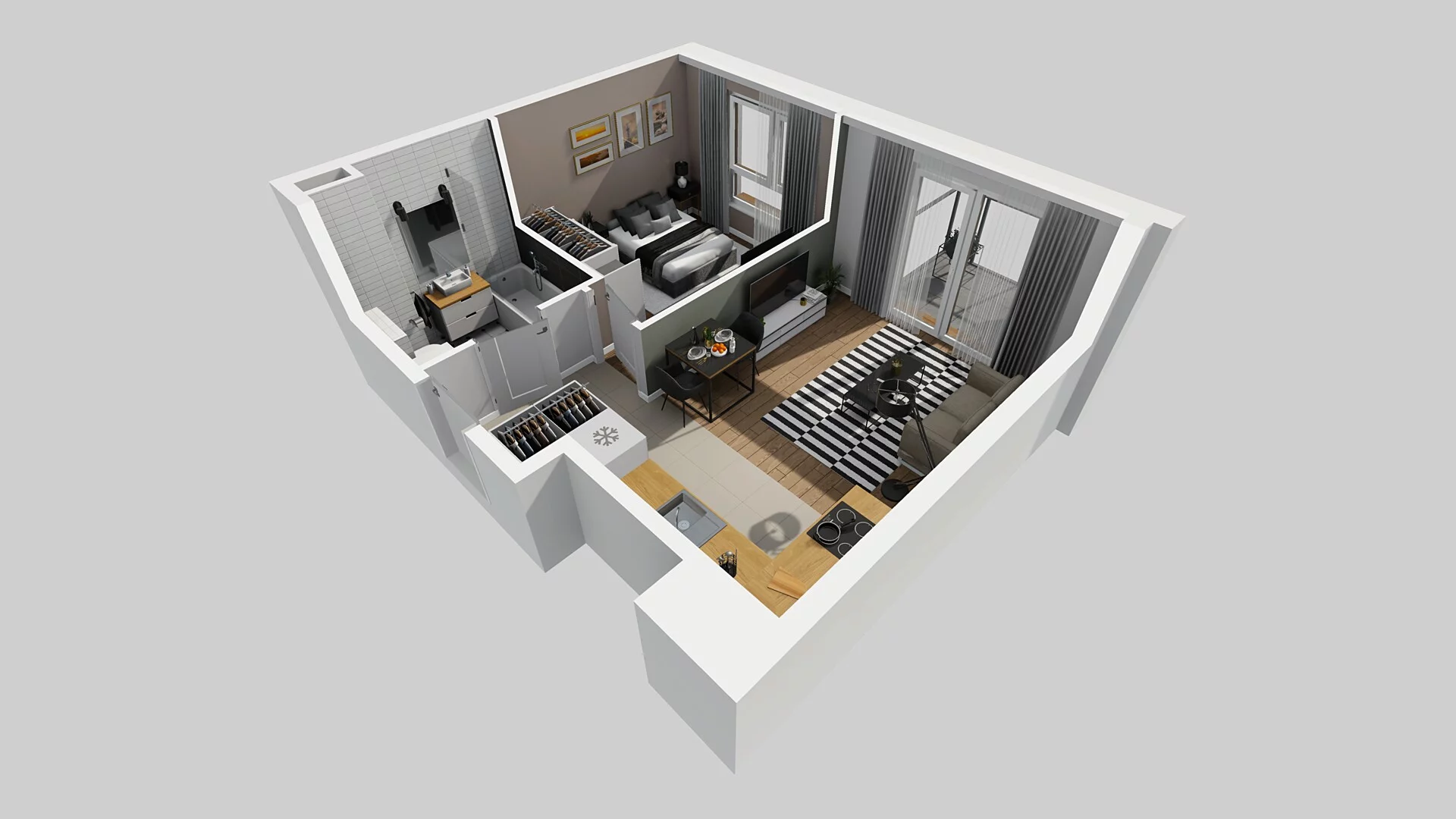 2 pokoje, mieszkanie 37,13 m², piętro 4, oferta nr C/35, Apartamenty Literacka 2, Warszawa, Bielany, Piaski, ul. Literacka