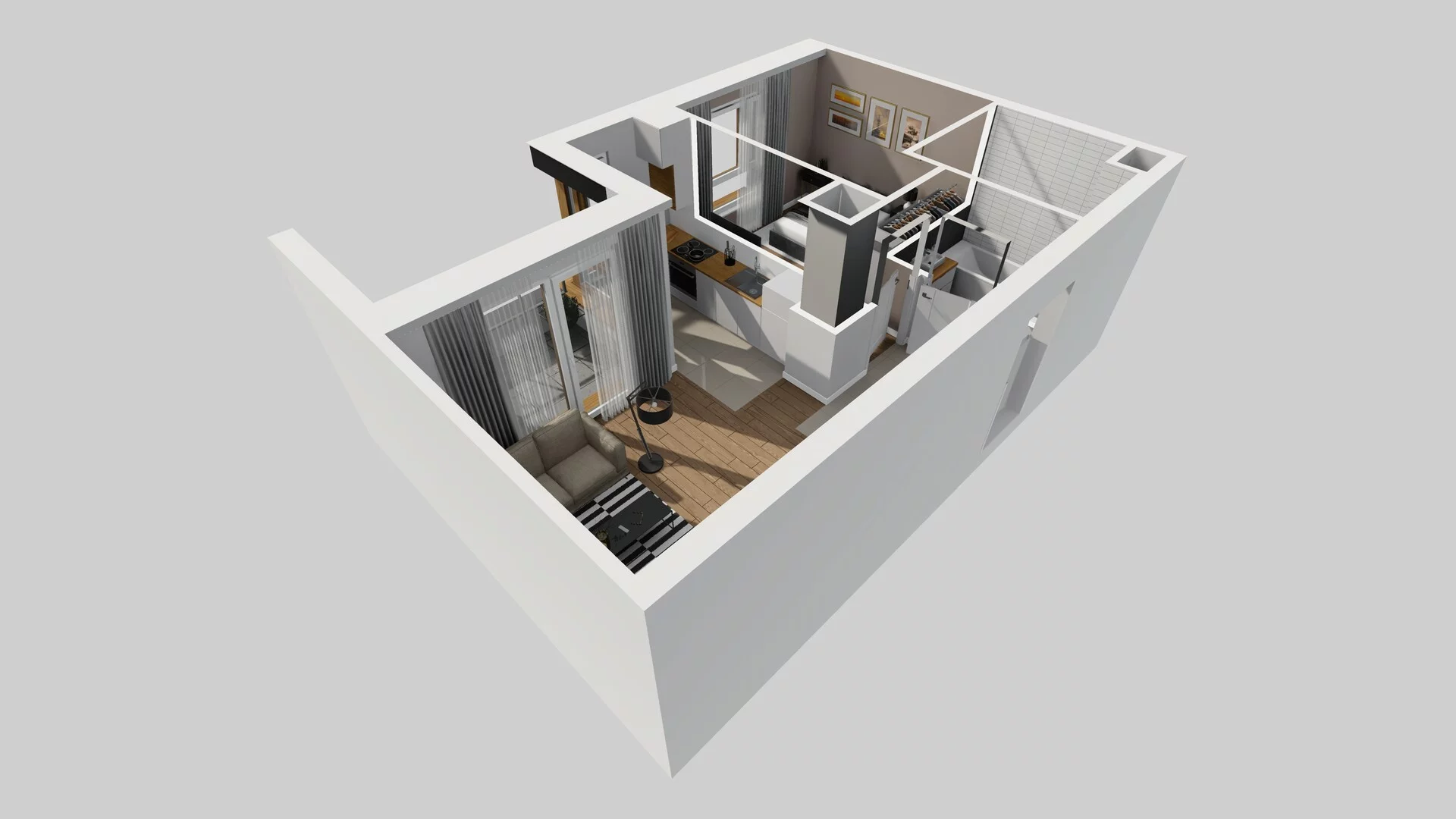 2 pokoje, mieszkanie 37,93 m², piętro 4, oferta nr C/38, Apartamenty Literacka 2, Warszawa, Bielany, Piaski, ul. Literacka