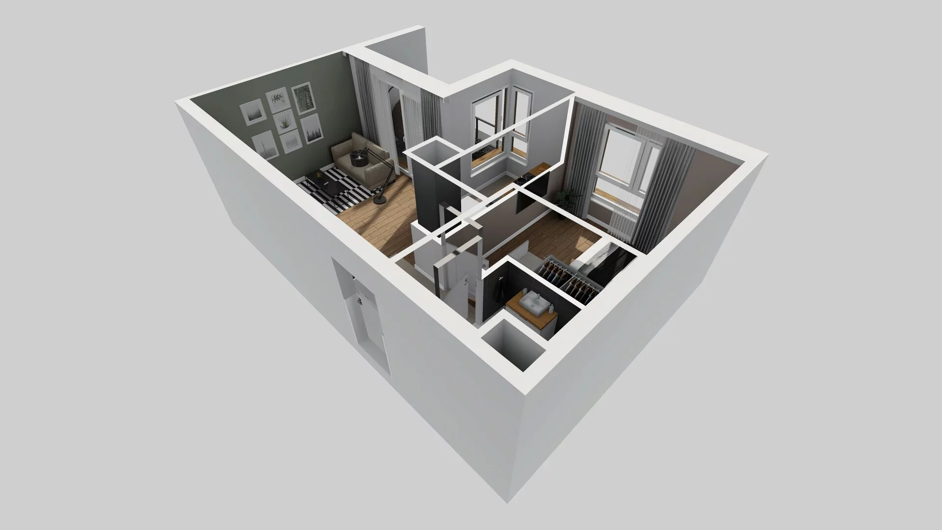 2 pokoje, mieszkanie 37,93 m², piętro 4, oferta nr C/38, Apartamenty Literacka 2, Warszawa, Bielany, Piaski, ul. Literacka