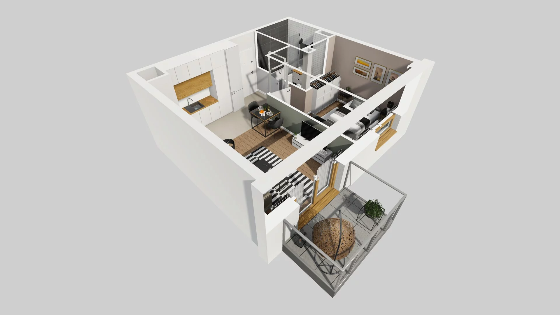 2 pokoje, mieszkanie 37,93 m², piętro 5, oferta nr C/43, Apartamenty Literacka 2, Warszawa, Bielany, Piaski, ul. Literacka