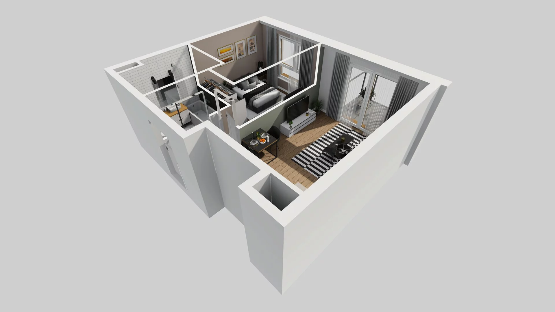 2 pokoje, mieszkanie 37,03 m², piętro 5, oferta nr C/44, Apartamenty Literacka 2, Warszawa, Bielany, Piaski, ul. Literacka