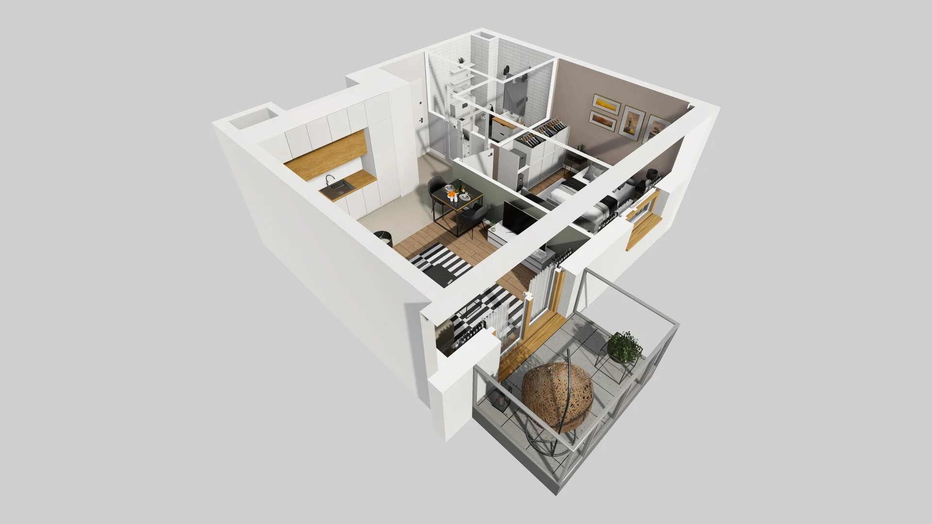 2 pokoje, mieszkanie 37,13 m², piętro 5, oferta nr C/46, Apartamenty Literacka 2, Warszawa, Bielany, Piaski, ul. Literacka