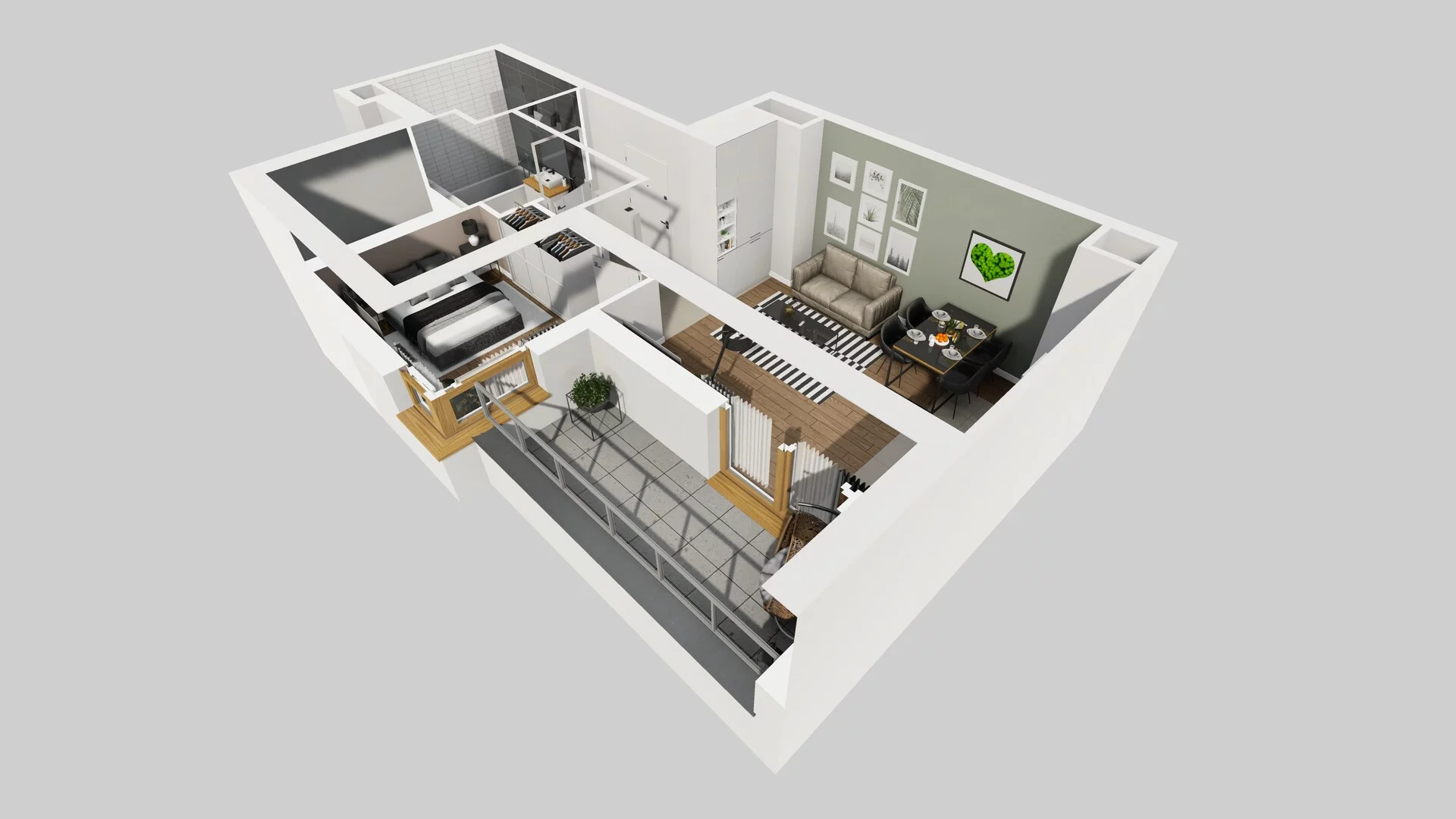 2 pokoje, mieszkanie 41,15 m², piętro 5, oferta nr C/50, Apartamenty Literacka 2, Warszawa, Bielany, Piaski, ul. Literacka