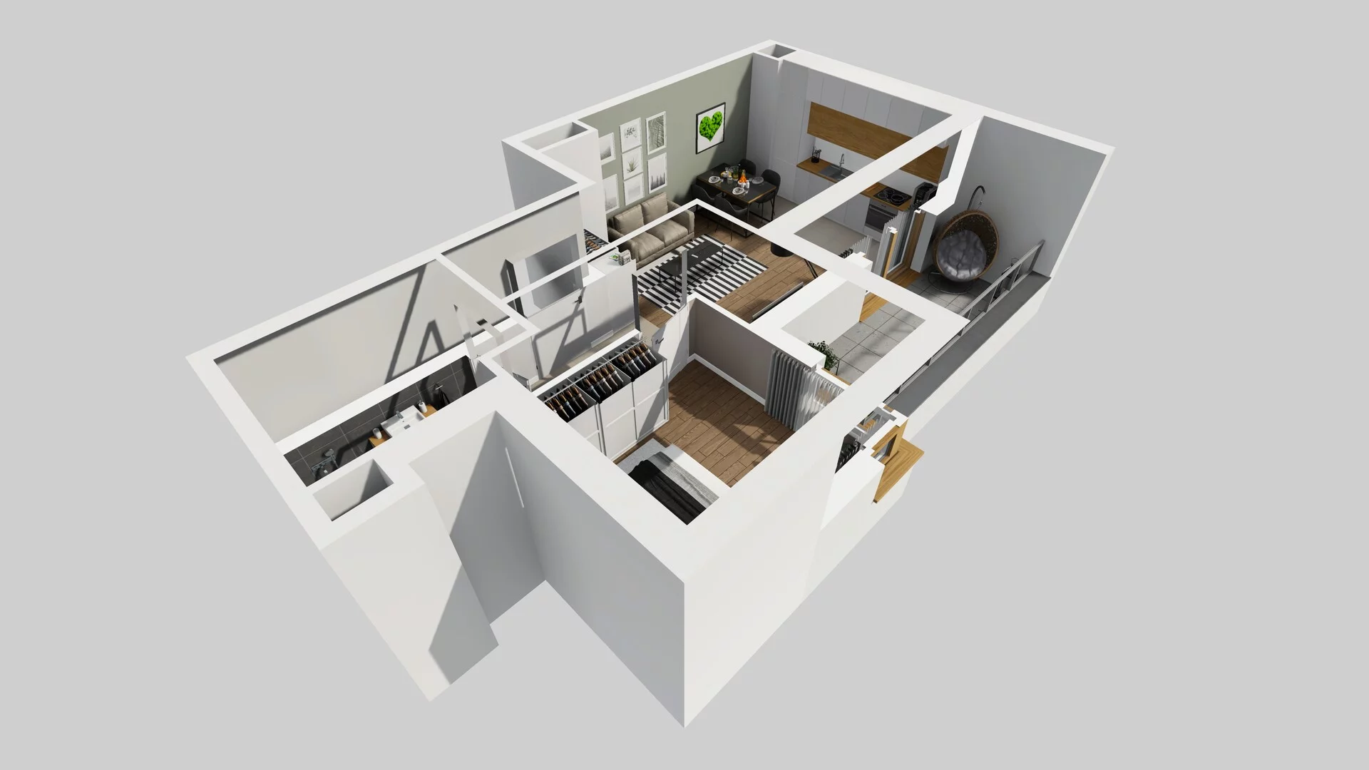 2 pokoje, mieszkanie 41,15 m², piętro 5, oferta nr C/50, Apartamenty Literacka 2, Warszawa, Bielany, Piaski, ul. Literacka