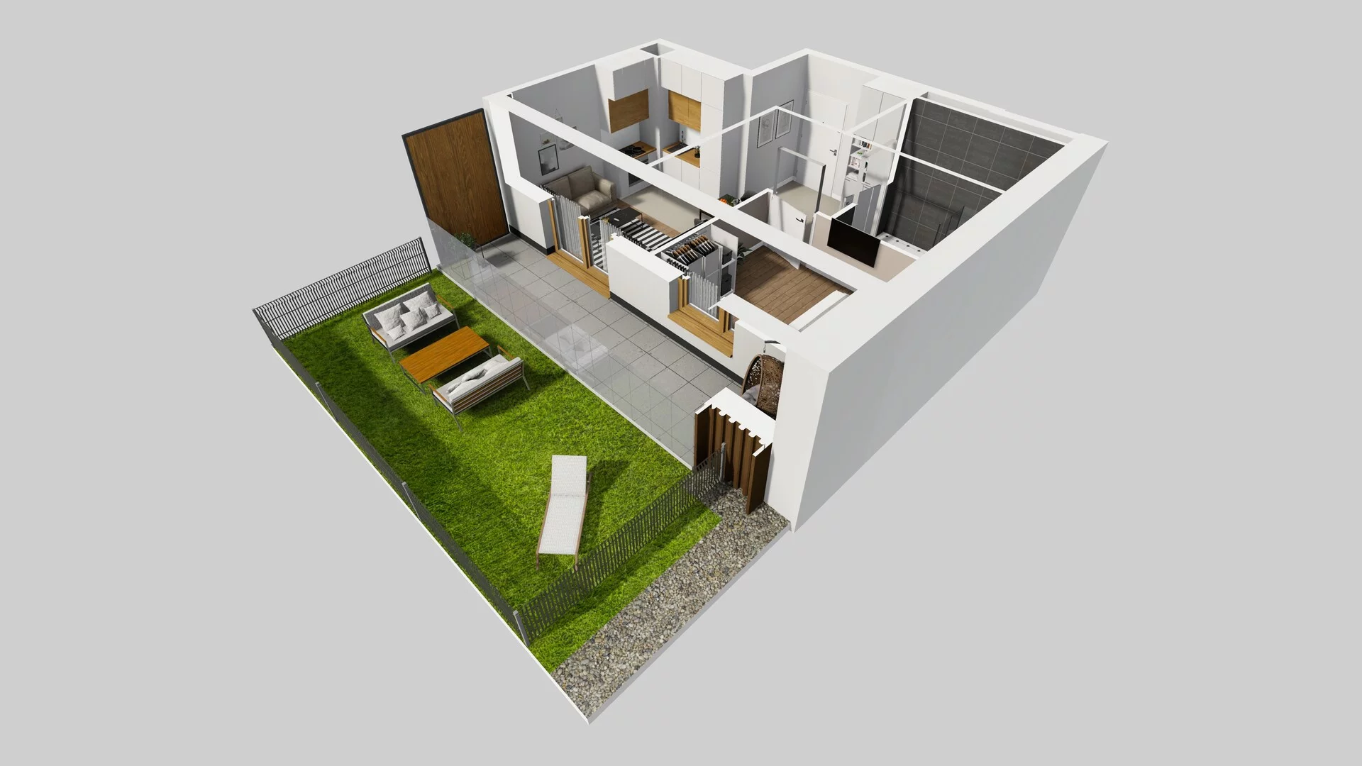 2 pokoje, mieszkanie 37,45 m², parter, oferta nr D/1, Apartamenty Literacka 2, Warszawa, Bielany, Piaski, ul. Literacka