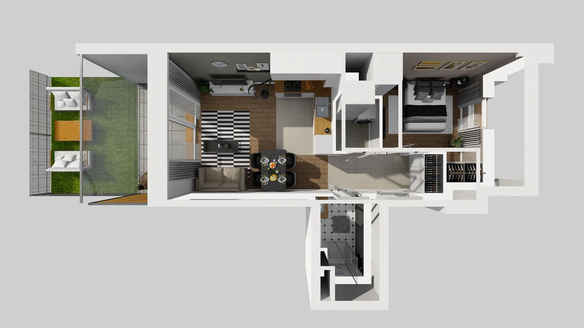 2 pokoje, mieszkanie 36,07 m², parter, oferta nr D/2, Apartamenty Literacka 2, Warszawa, Bielany, Piaski, ul. Literacka