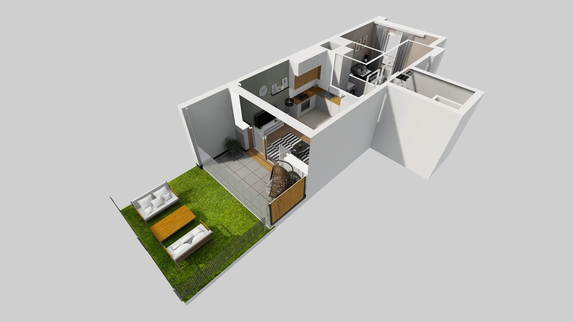 2 pokoje, mieszkanie 36,07 m², parter, oferta nr D/2, Apartamenty Literacka 2, Warszawa, Bielany, Piaski, ul. Literacka