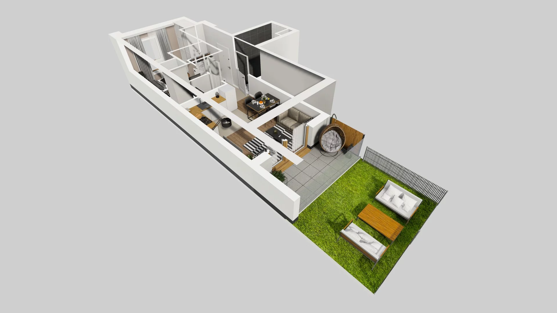 2 pokoje, mieszkanie 36,07 m², parter, oferta nr D/2, Apartamenty Literacka 2, Warszawa, Bielany, Piaski, ul. Literacka
