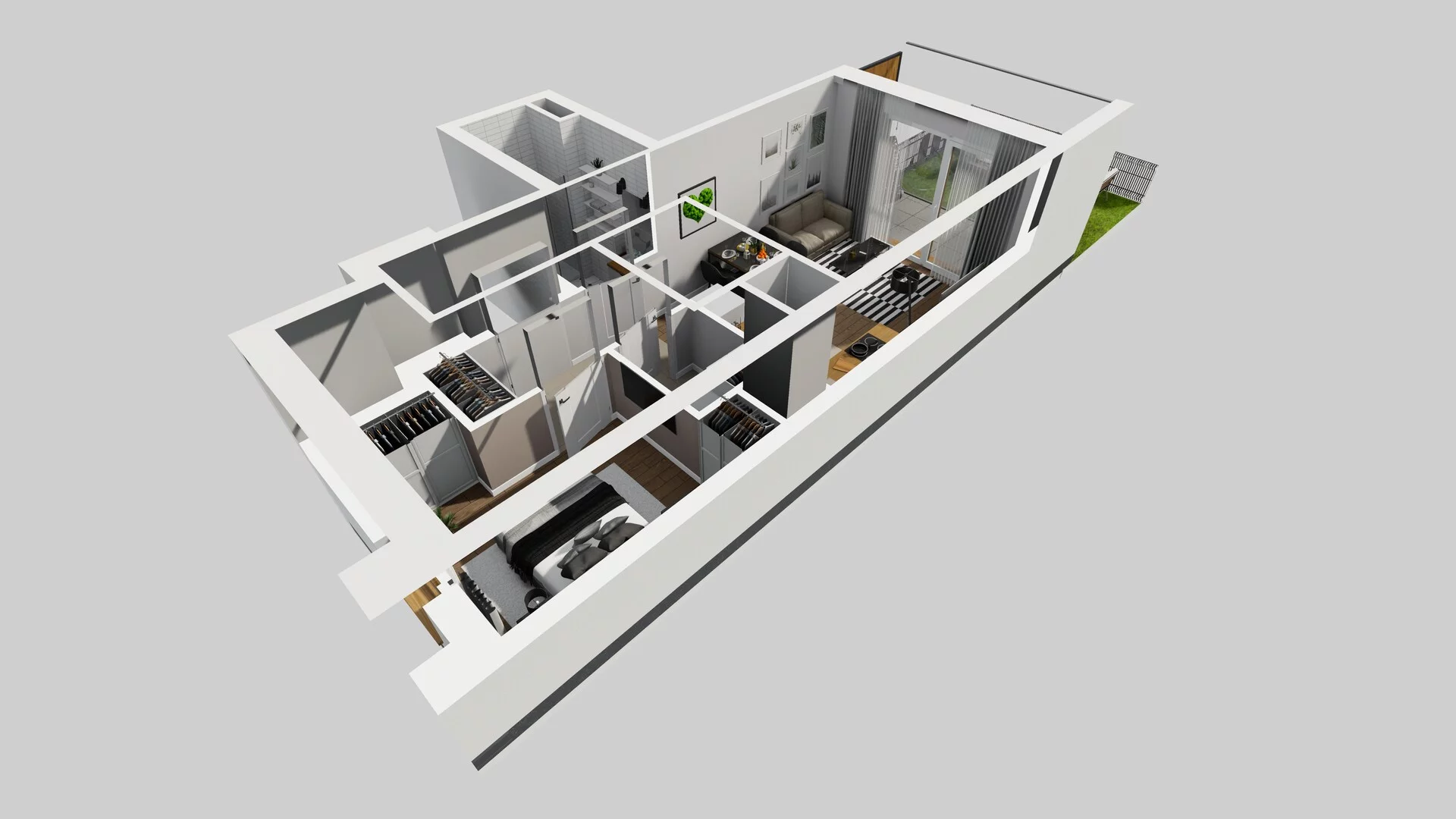 2 pokoje, mieszkanie 36,07 m², parter, oferta nr D/2, Apartamenty Literacka 2, Warszawa, Bielany, Piaski, ul. Literacka