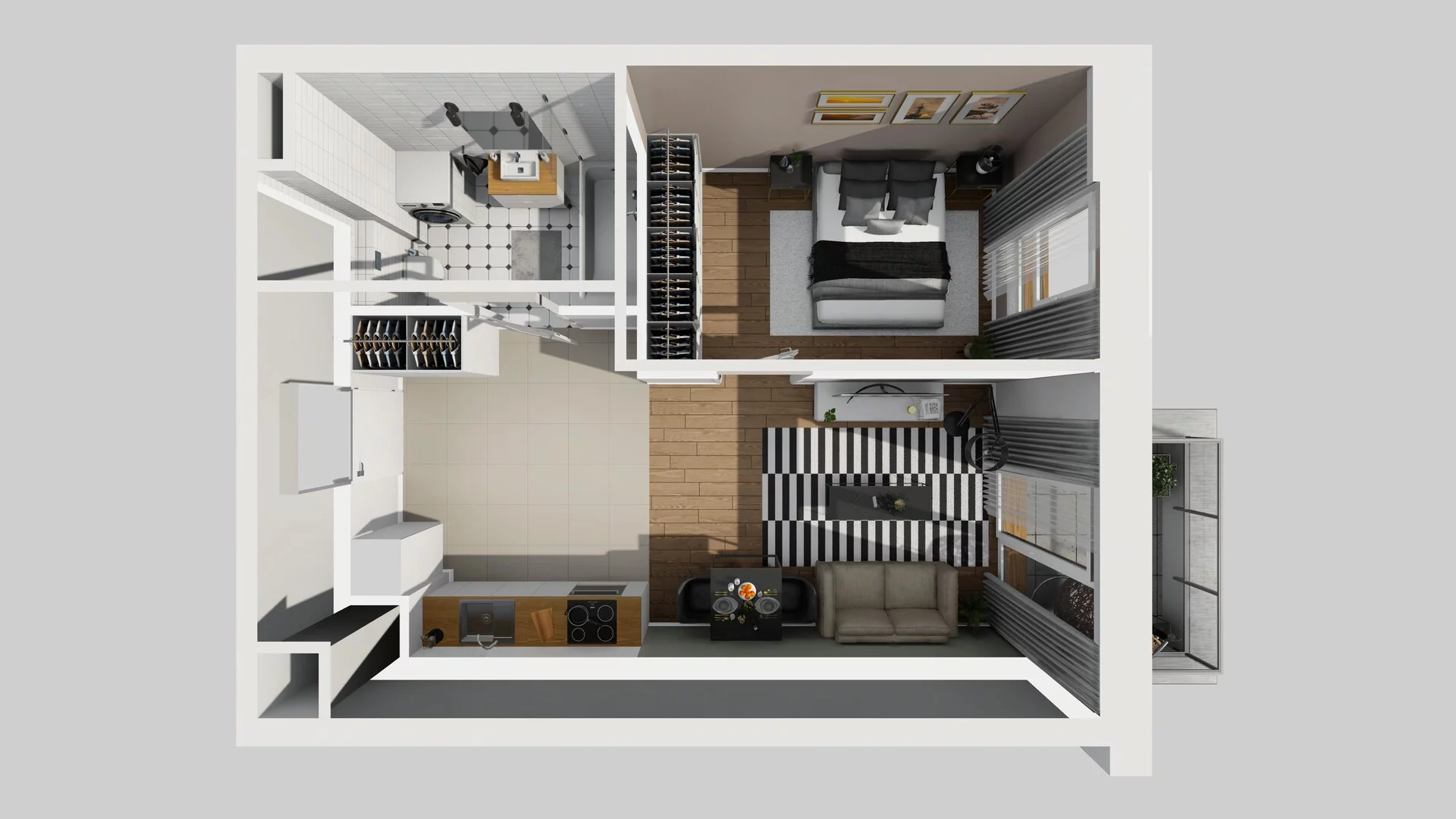 2 pokoje, mieszkanie 38,50 m², piętro 1, oferta nr D/24, Apartamenty Literacka 2, Warszawa, Bielany, Piaski, ul. Literacka