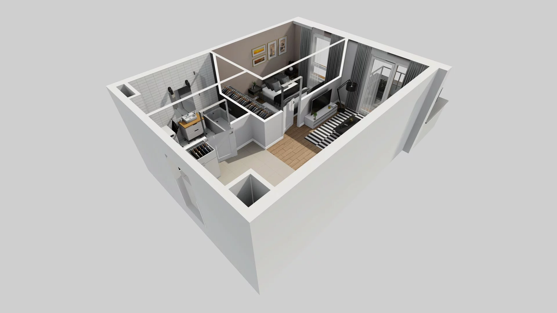 2 pokoje, mieszkanie 38,50 m², piętro 1, oferta nr D/24, Apartamenty Literacka 2, Warszawa, Bielany, Piaski, ul. Literacka