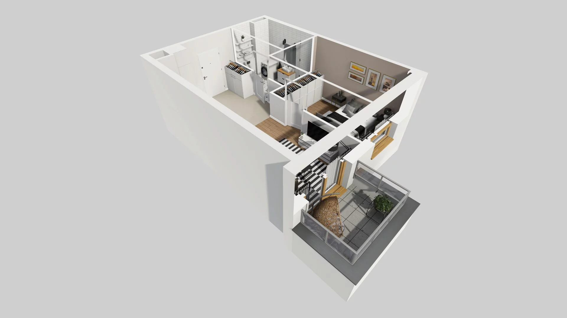 2 pokoje, mieszkanie 38,50 m², piętro 1, oferta nr D/24, Apartamenty Literacka 2, Warszawa, Bielany, Piaski, ul. Literacka