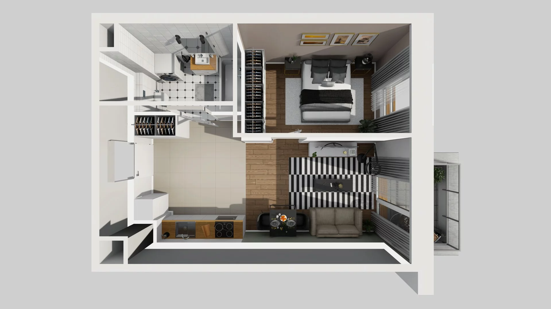 2 pokoje, mieszkanie 38,25 m², piętro 1, oferta nr D/25, Apartamenty Literacka 2, Warszawa, Bielany, Piaski, ul. Literacka