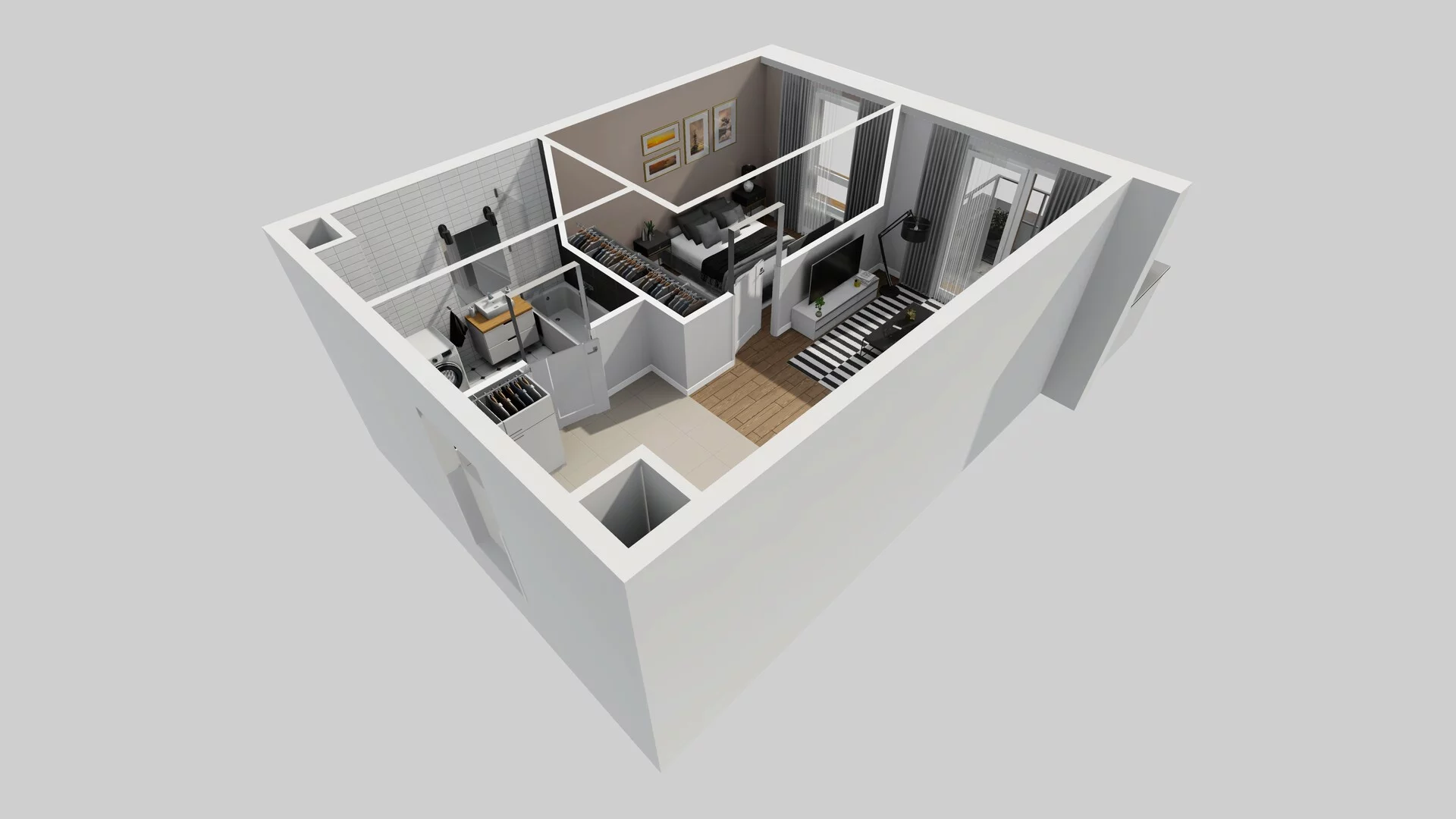 2 pokoje, mieszkanie 38,25 m², piętro 1, oferta nr D/25, Apartamenty Literacka 2, Warszawa, Bielany, Piaski, ul. Literacka
